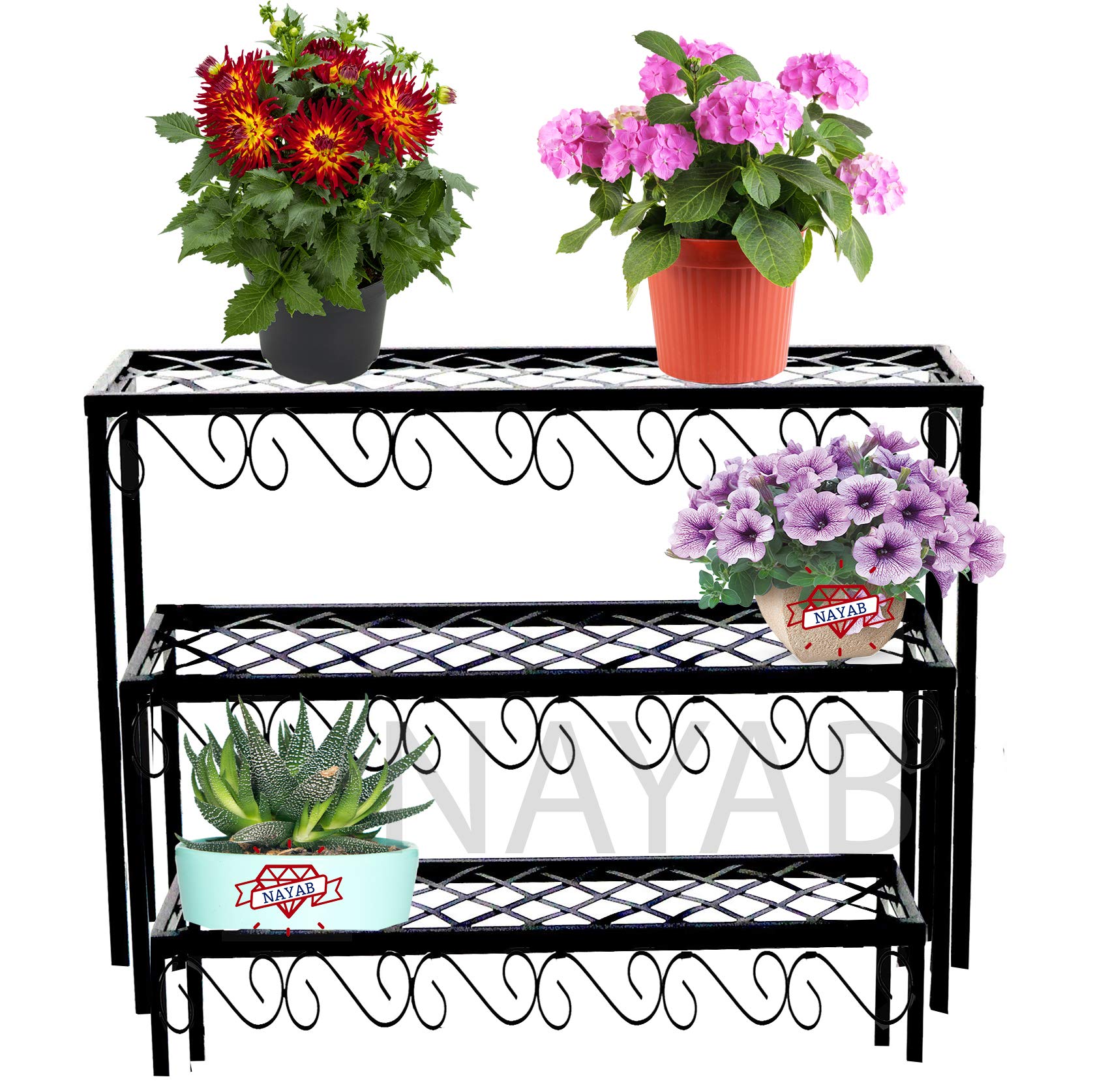 See full amazon price history chart for NAYAB Iron 3in1 Scroll Rectangular Planter, Large 69cm(L) x 23cm (W) x 69 cm (H), Medium 63cm (L) x 20 cm (W) x 45 cm (H), Small 58cm (L) x 18 cm (W) x 22 cm (H), 3 Pieces NAYAB Iron 3in1 Scroll Rectangular Planter, Large 69cm(L) x 23cm (W) x 69 cm (H), Medium 63cm (L) x 20 cm (W) x 45 cm (H), Small 58cm (L) x 18 cm (W) x 22 cm (H), 3 Pieces (B079R48VBW) Amazon Price History, Amazon Price Tracker