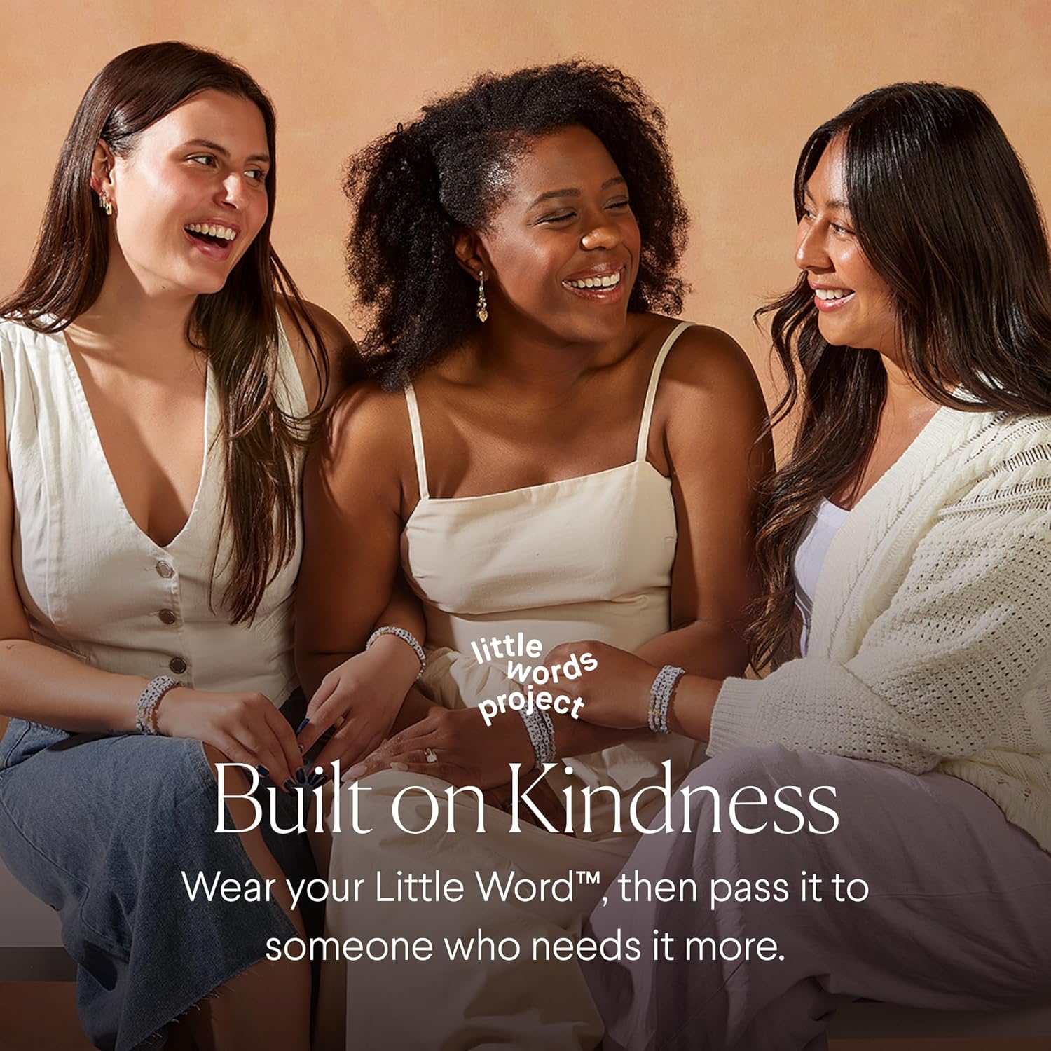 Little Words Project Grandma Bracelet, The Original Word Bracelet, Made with Colorful Beads and Plated Brass Hardware, Handcrafted Design & Positive Message, Size XS