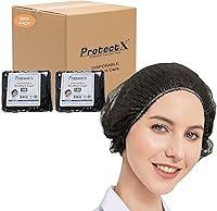 Vista 12 de ProtectX Cubiertas desechables para barba, red desechable para barba Bouffant de 19 x 9 pulgadas, color blanco, paquete de 100