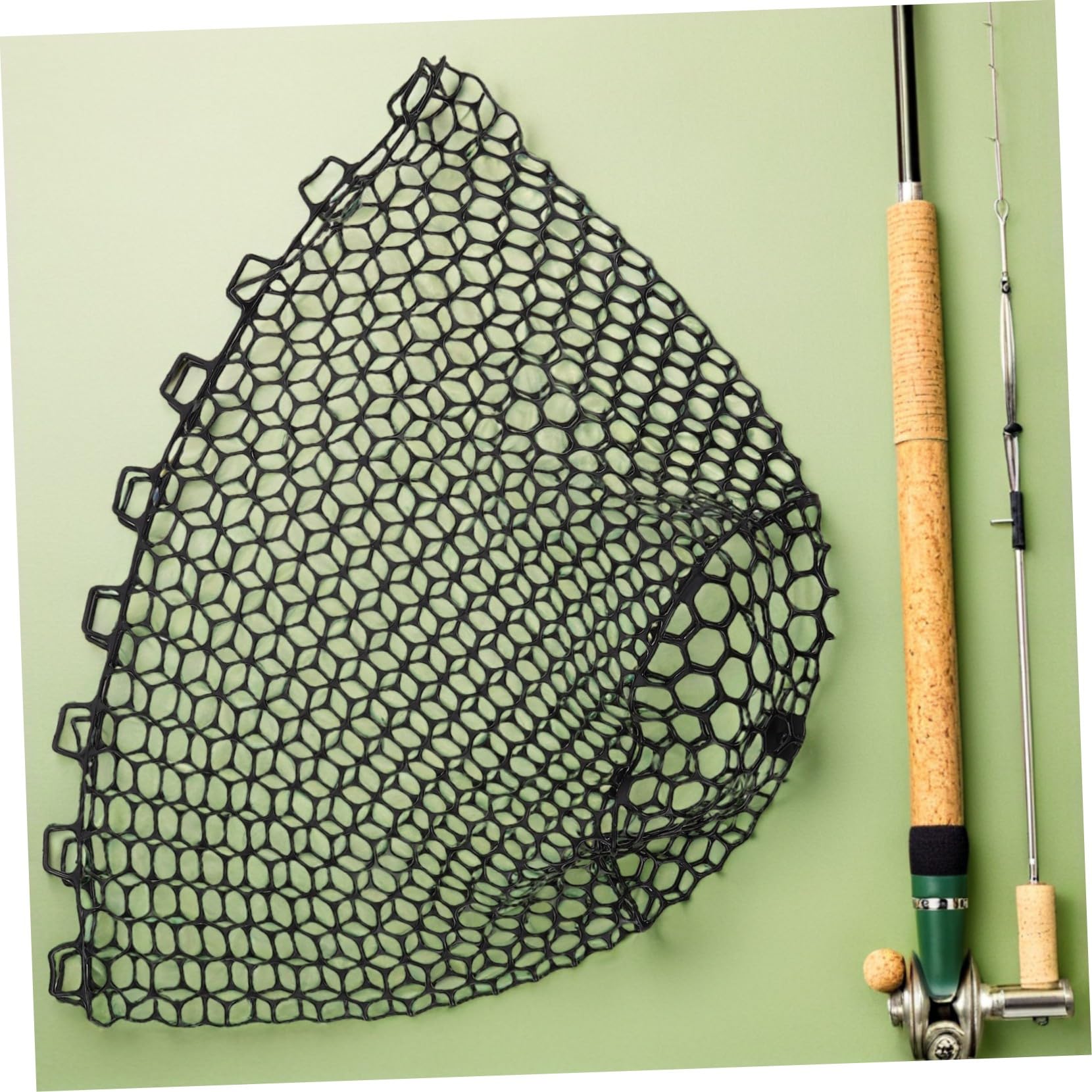 Yardwe Pesca Plegable de sin Mango Bolsa de Recambio Ligera con Malla de para Captura Eficaz de Peces Drenaje Rápido y Material Seguro para Pesca de Captura y Liberación