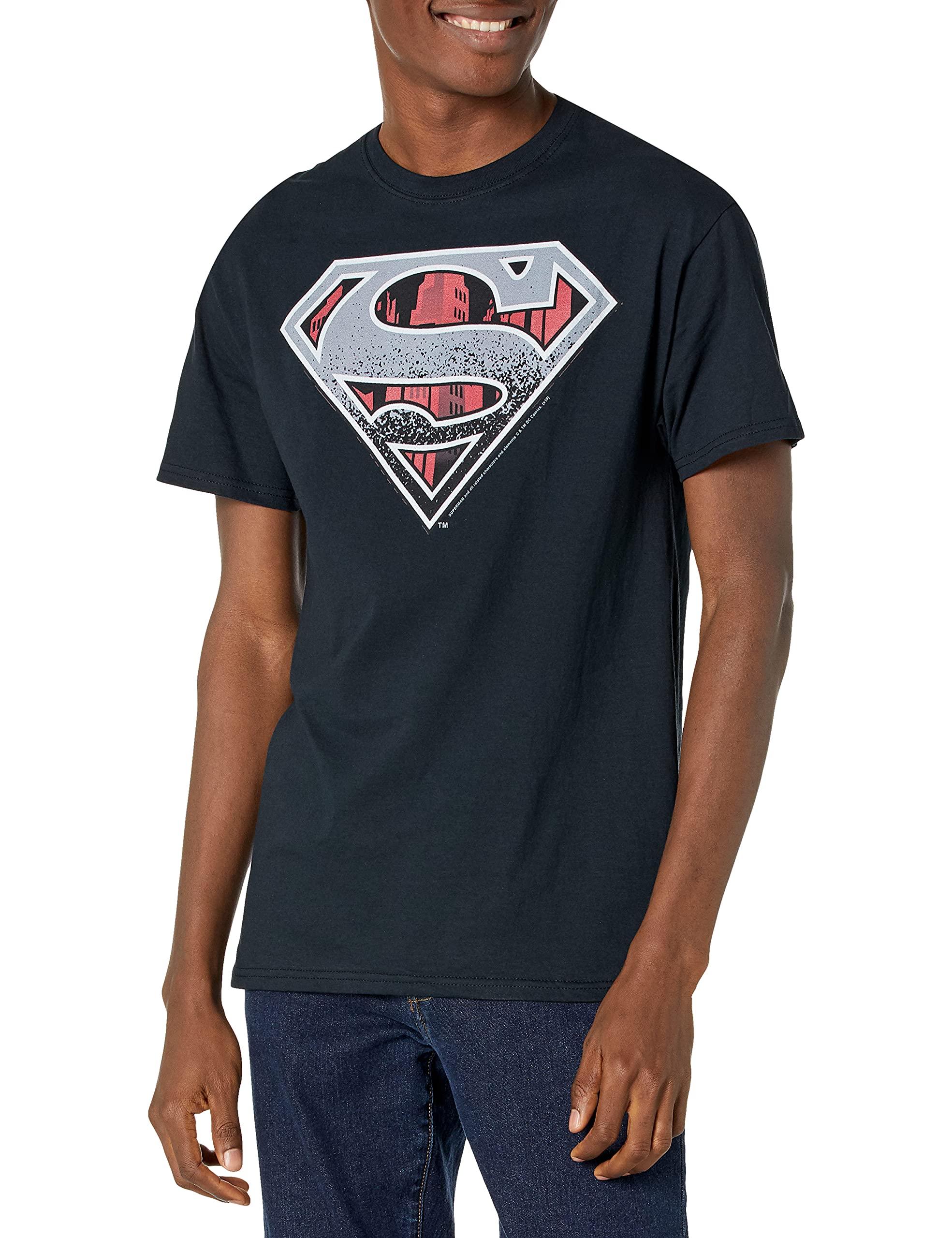DC Comicsmens Concrete Logo T-Shirt