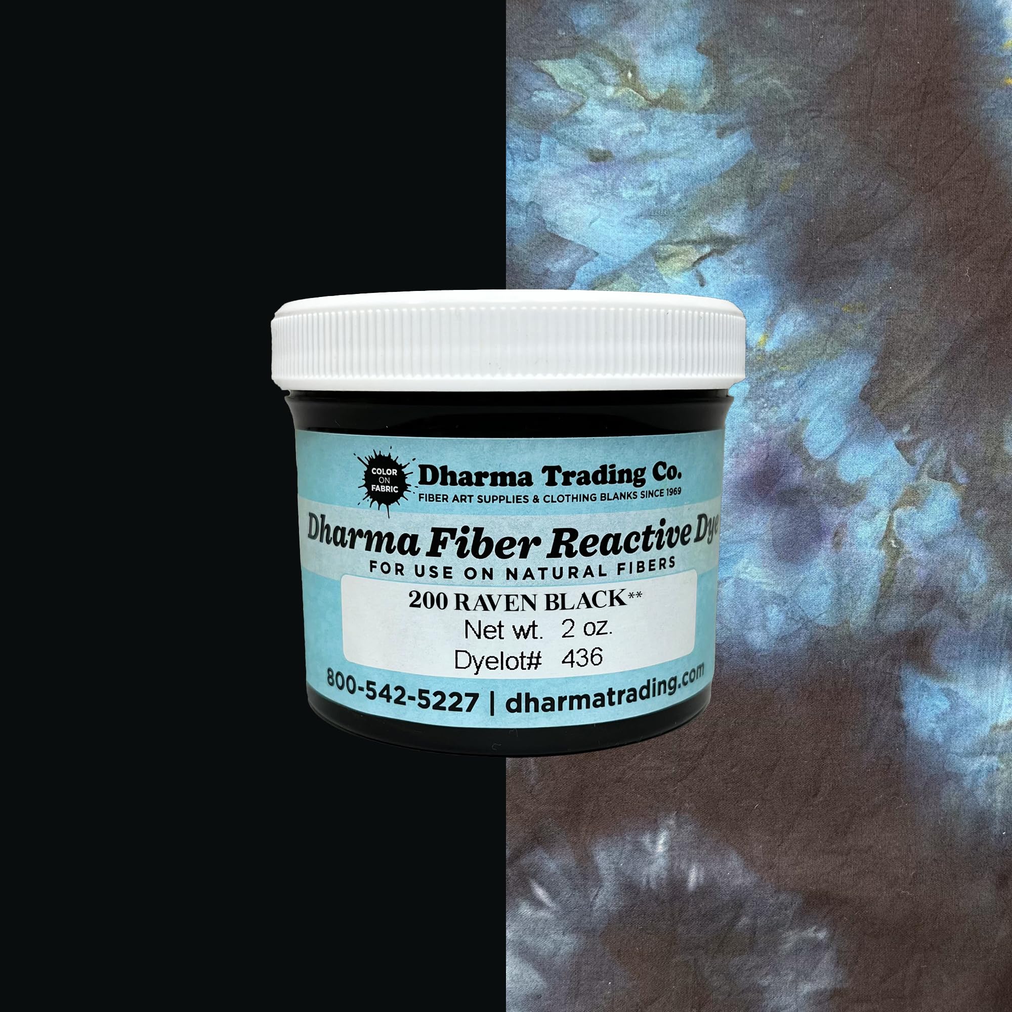 Dharma Fiber Reactive Procion Dye (Raven Black, 2 oz)
