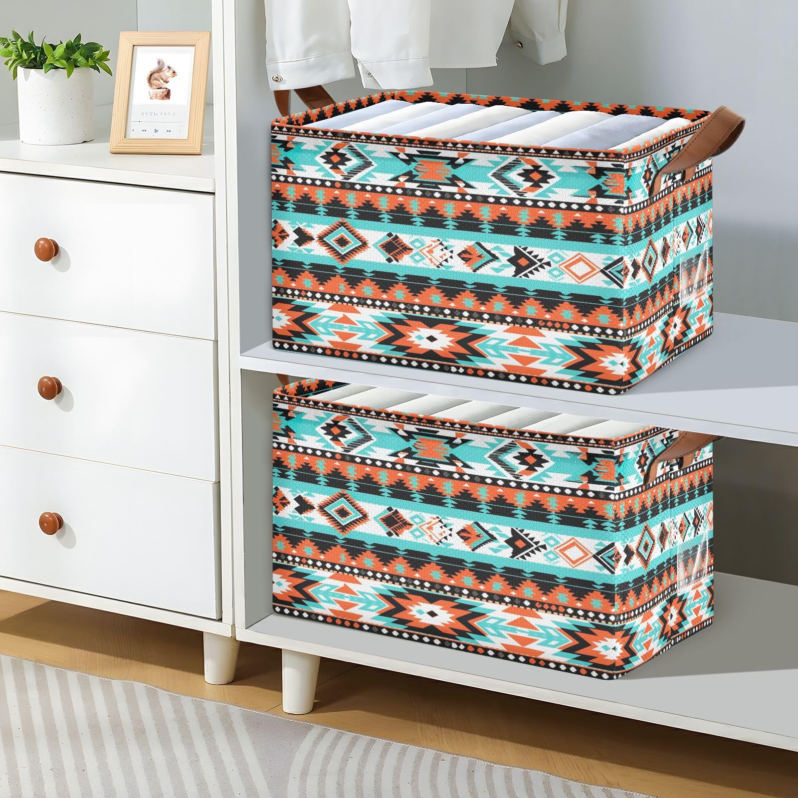 Amazon.com: CZXW Aztec Navajo Storage Basket for Shelf Collapsible