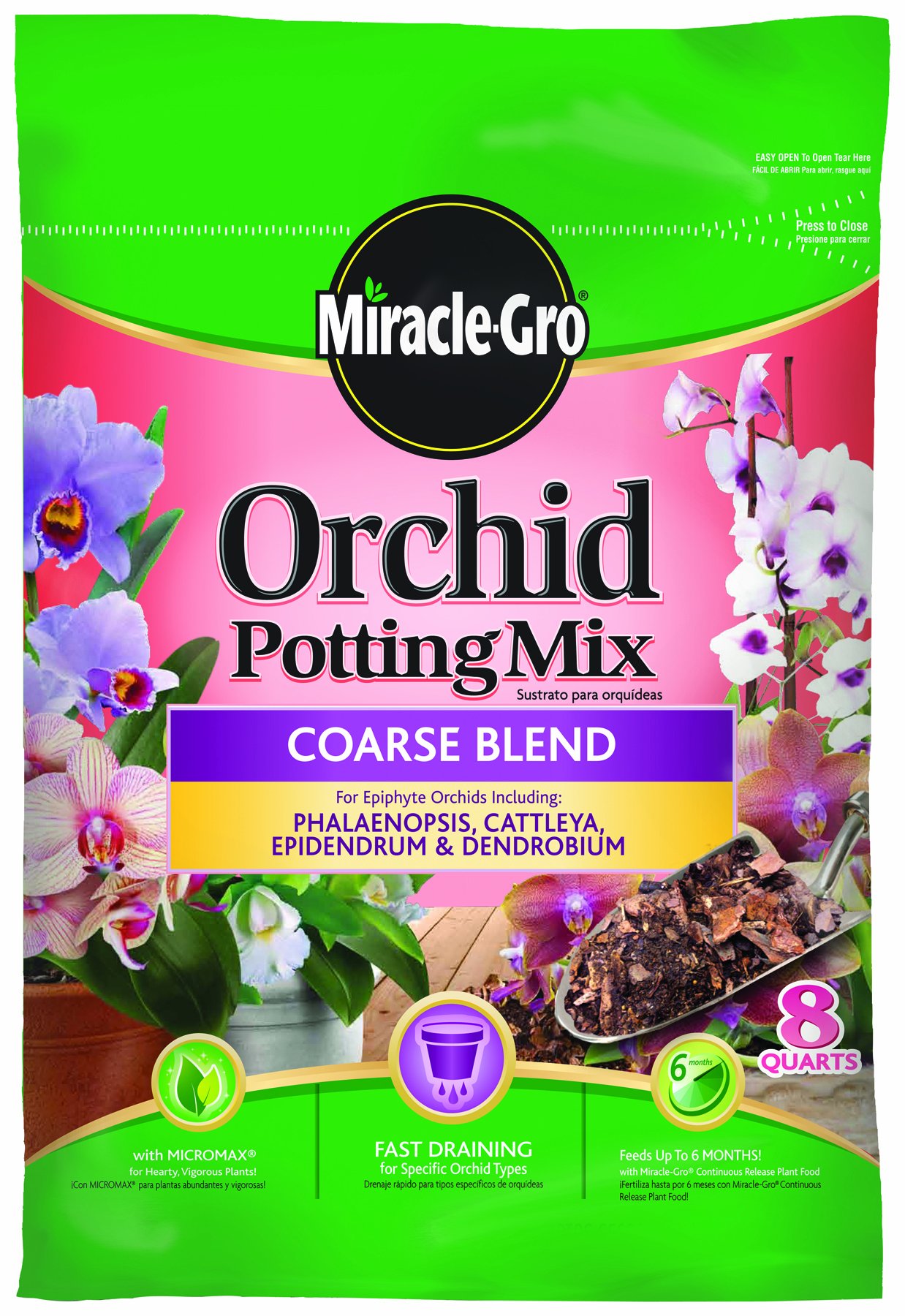 Miracle-Gro Orchid Potting Mix - Course Blend 8 Quart