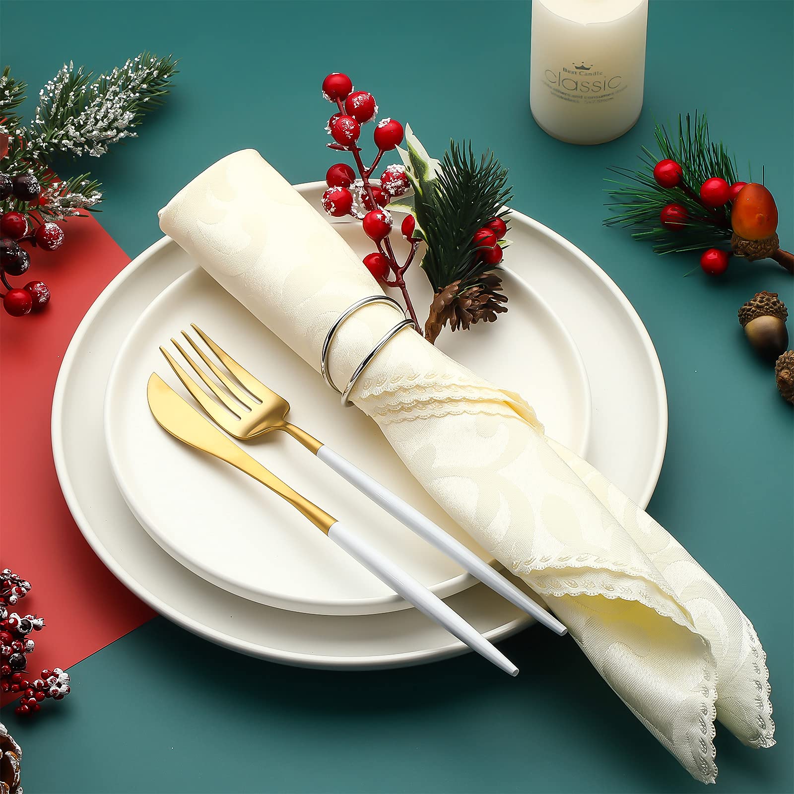 Lot De 12 Ronds De Serviette En Forme De Citron, Porte-serviettes D'été