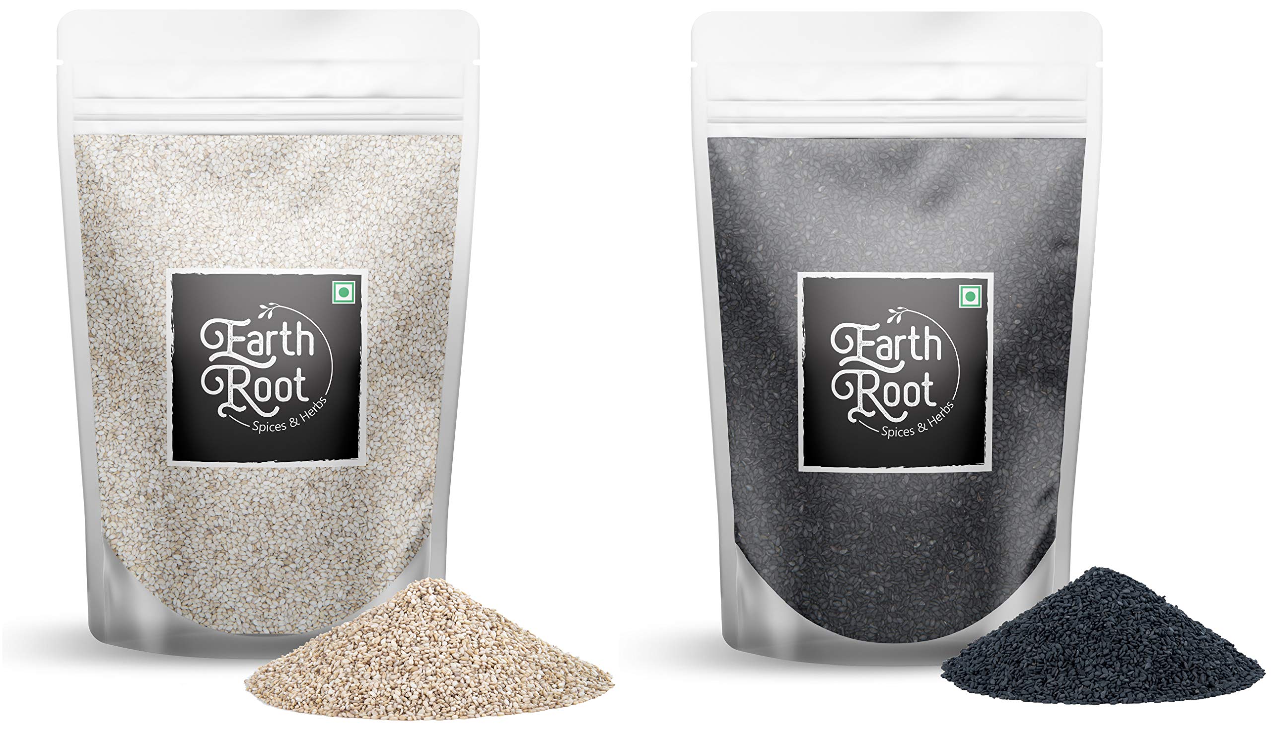 EarthRoot Pack of 2 | Natural White Sesame Seed(White Til) - 200g | Black Sesame Seed(Kala Til) - 200g | No Artificial Colours and preservatives (B08G1PYMW3) Amazon Price History, Amazon Price Tracker