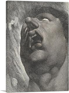 ARTCANVAS Damned Soul Canvas Art Print Stretched Framed Painting Picture Poster Giclee Wall Decor by William Blake - 26" x 18" (0.75" Deep)