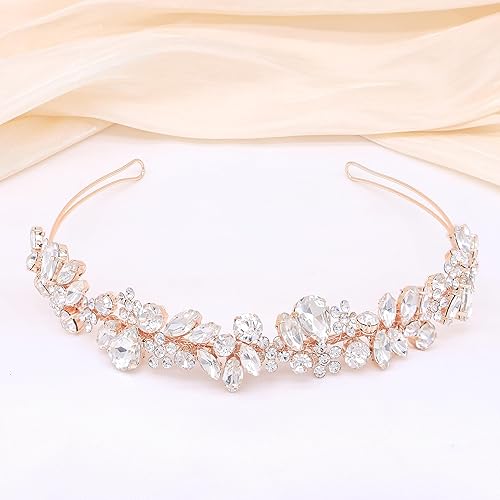 Miniatura 7 de Oriamour Diademas de boda de cristal hechas a mano para novia, niña de las flores, accesorios para el cabello de boda, damas de honor, fiesta de