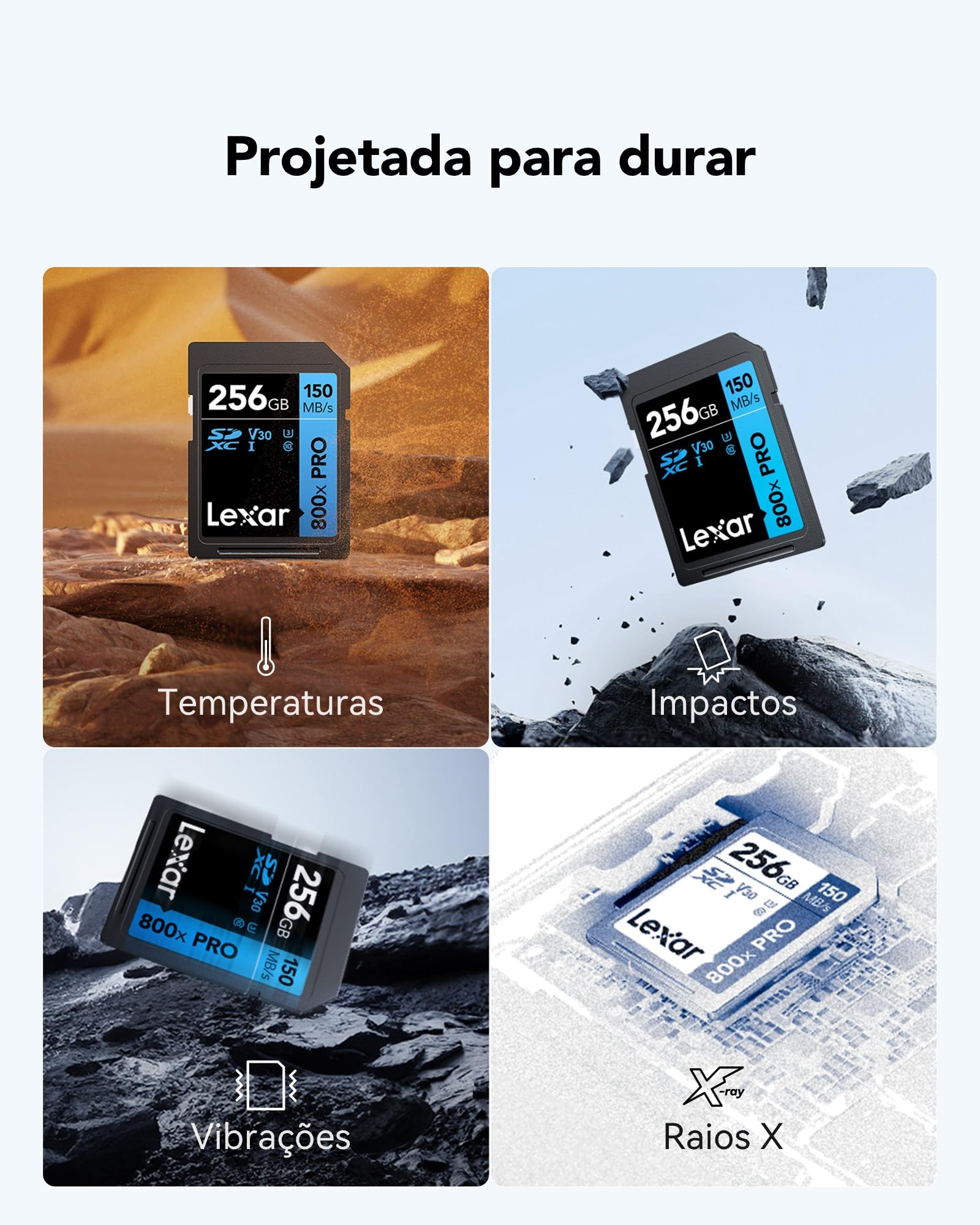 Lexar SDXC 800x Pro 256GB C10 V30 U3
