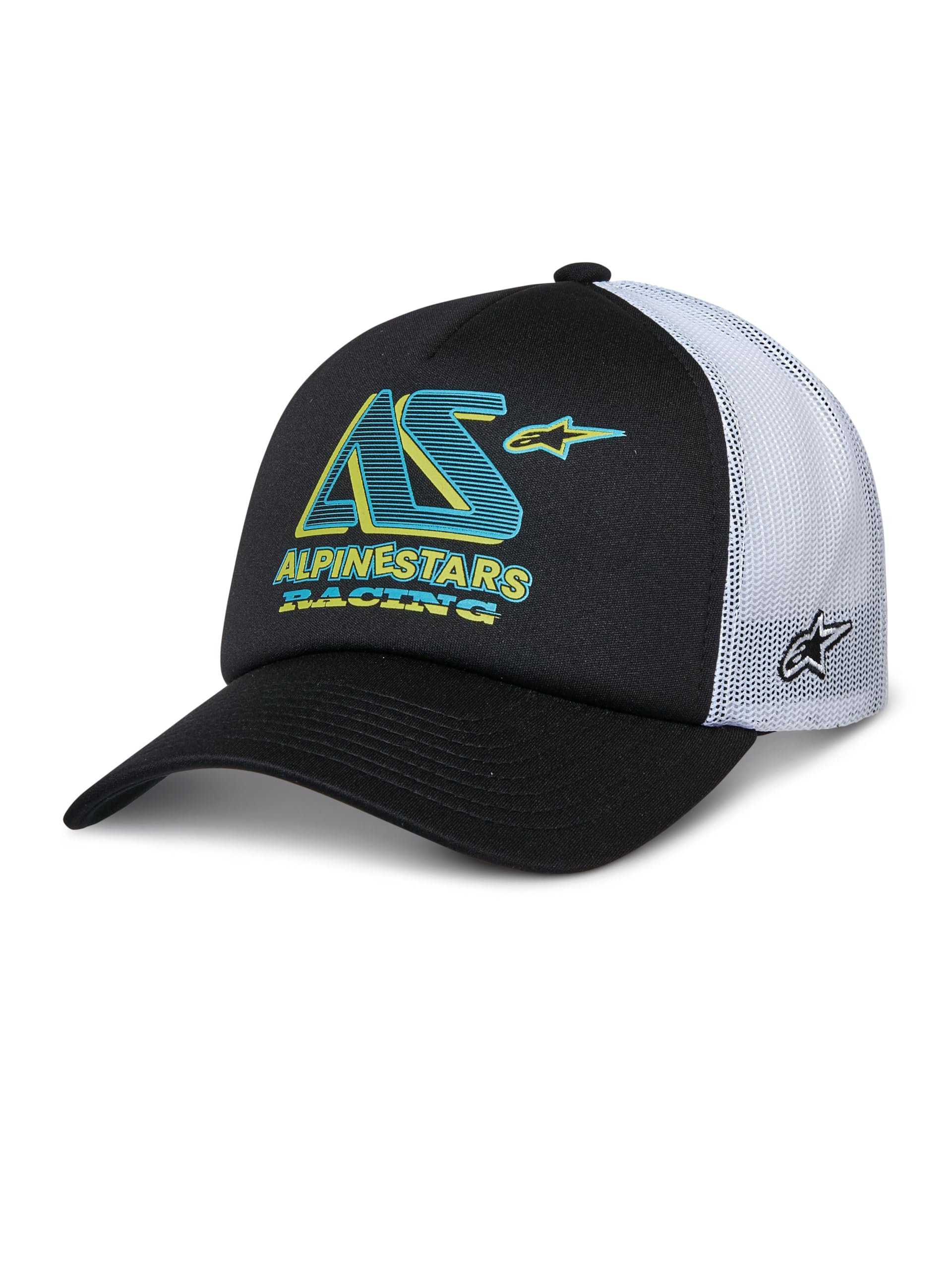 Alpinestars Men's Black / White Ayess Trucker Hat Baseball Cap, Black/White, One Size