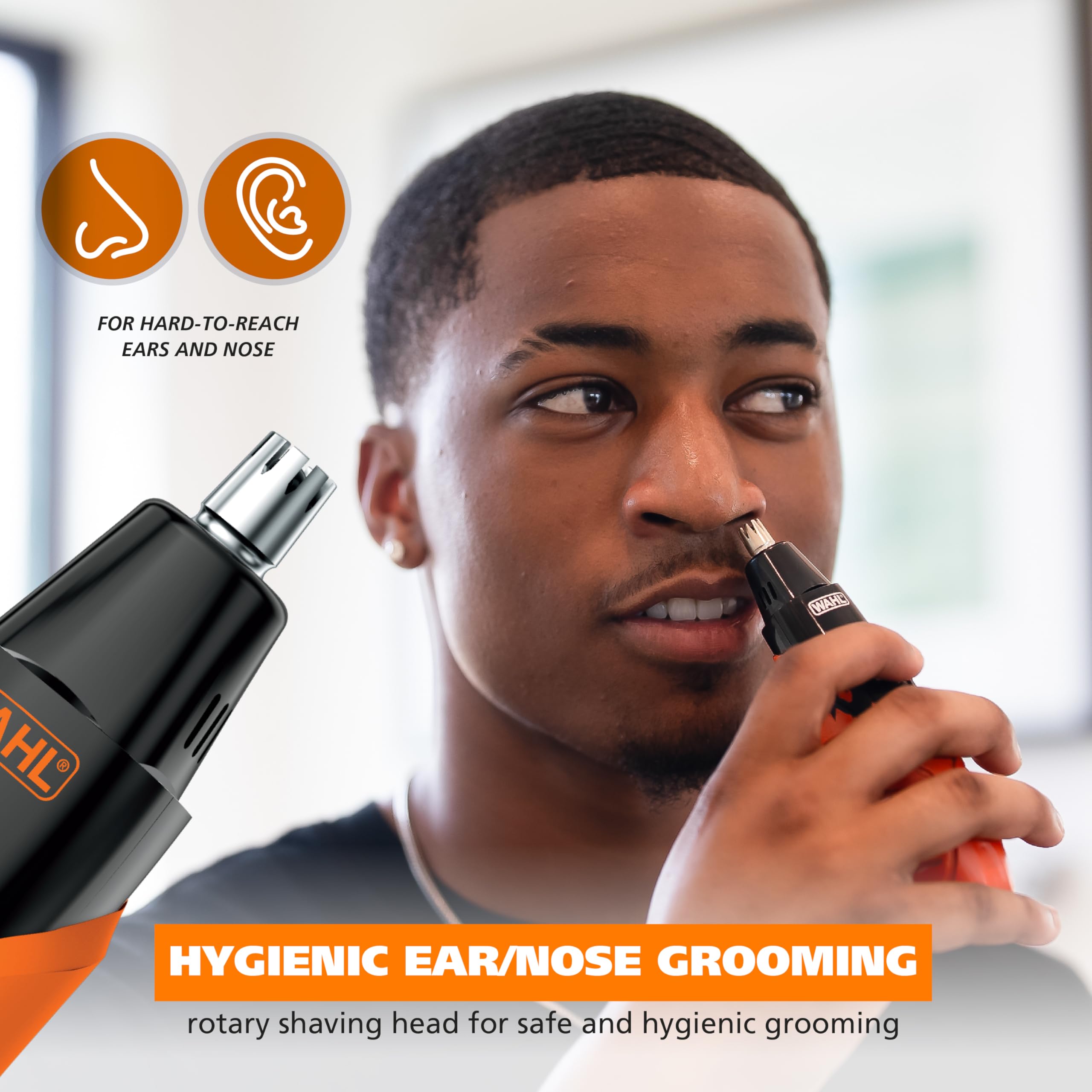 Wahl TrimNinja 2 in 1 Hybrid Electric Shaver & Ear Nose Trimmer for Men