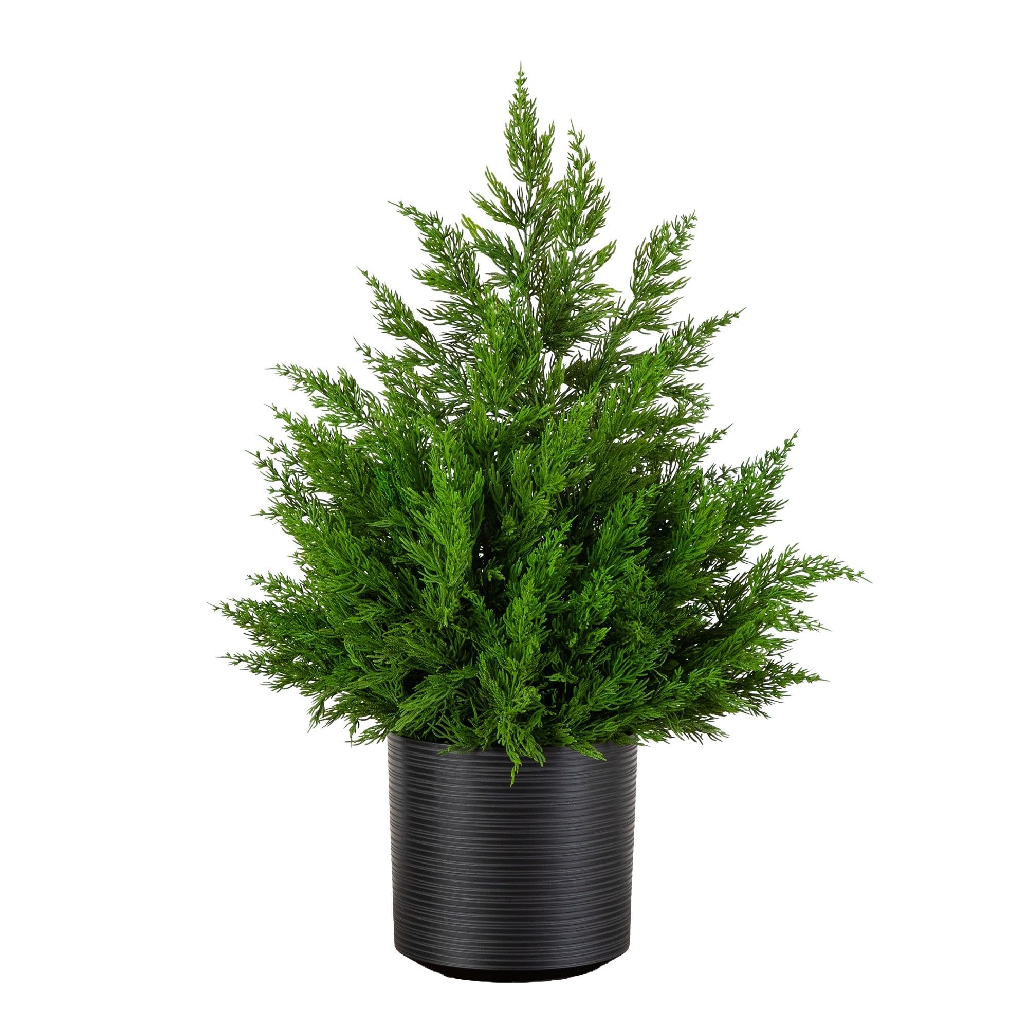 Nearly Natural 28in. Real Touch Winter Cypress Bush in Planter