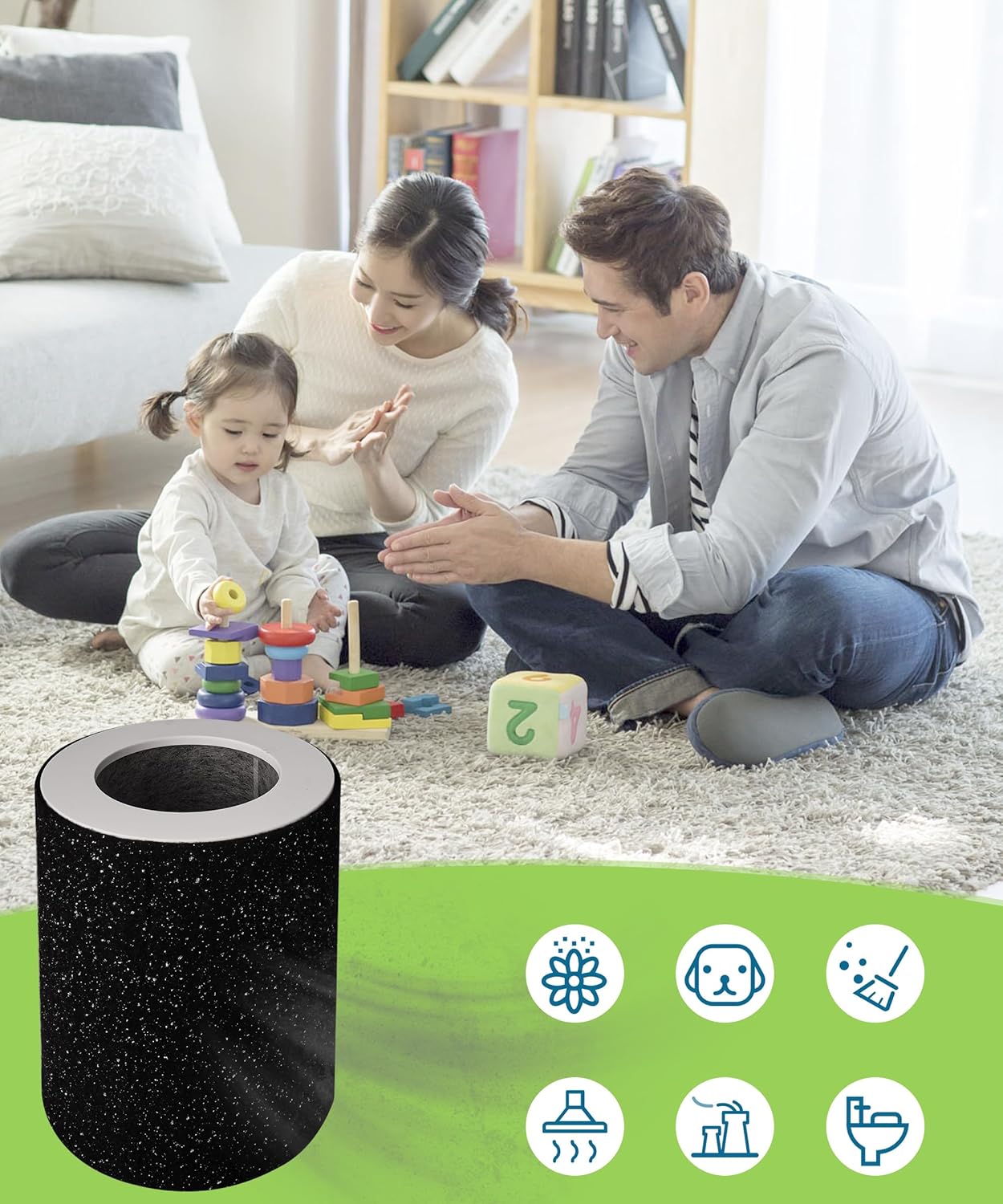 True HEPA Replacement Filter Compatible with Hunter HP670 Large Tower Air Purifier, includes 1 H13 HEPA Filter and 4 Pre-Filters, Compare to Part# H-HF670-VP - Image 6