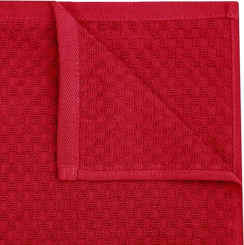 Miniatura 5 de COTTON CRAFT Amazing Kitchen Towels  Juego de 8 toallas de rizo  100% algodón Euro Café Waffle Weave  Suave y absorbente, de secado rápido, de baja