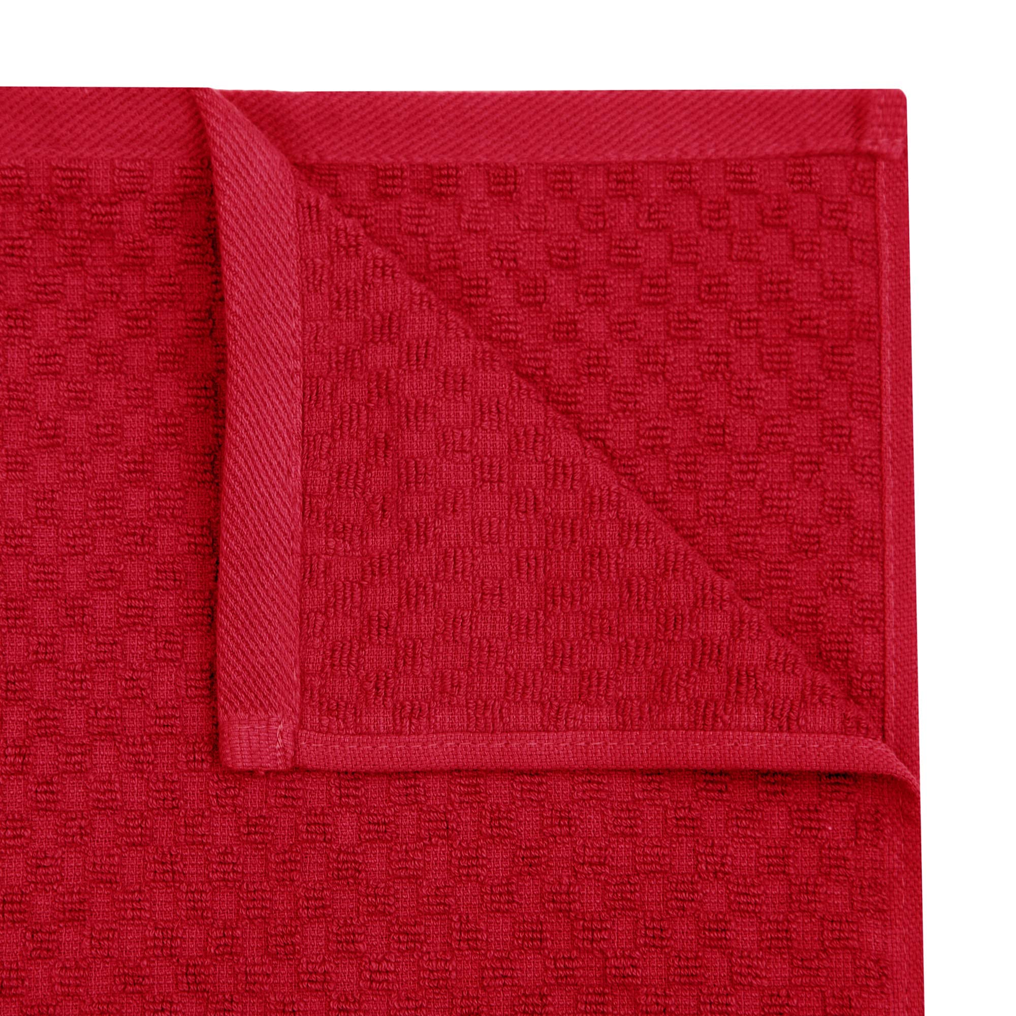 COTTON CRAFT Set di 8 incredibili asciugamani da cucina in spugna 100% cotone goffrato Euro Cafe, panno per la pulizia morbido, assorbenti, ad asciugatura rapida, poco soffice, riutilizzabili, per