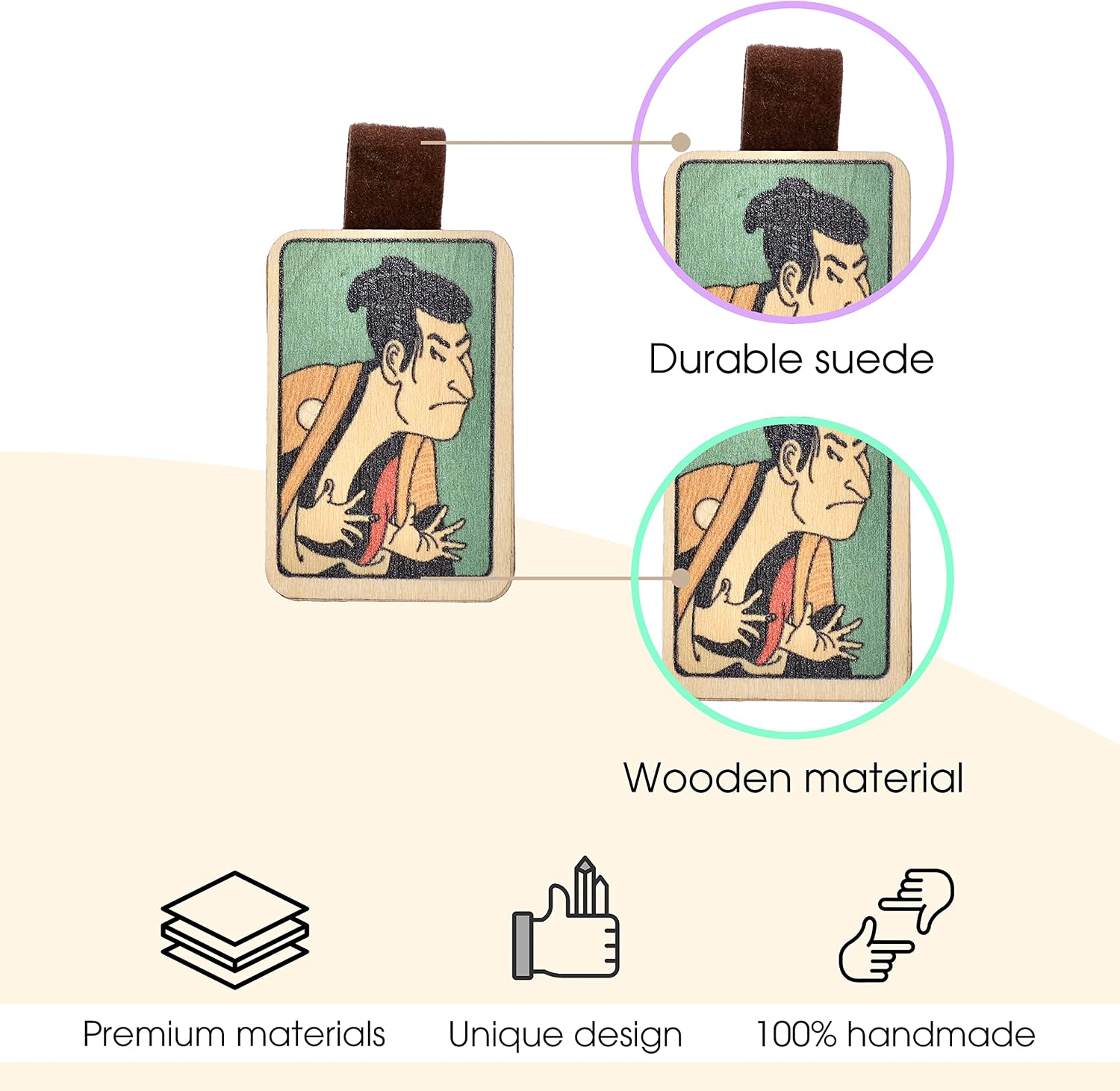Kawaii Magnetic Bookmarks, Handmade Wooden Bookmarks, Japanese Bookmark for Women Men Kids, Cute Bookmarks Book Lovers Gifts, Unique Japanese Gifts Ideas | 4 Pieces, Japan