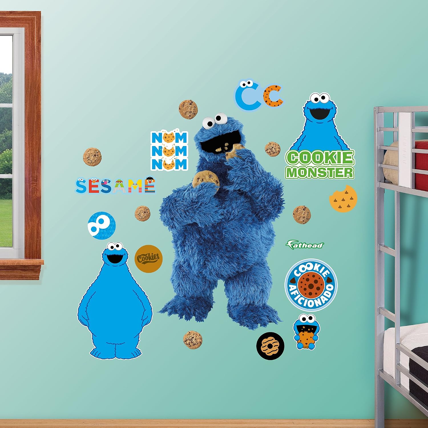 Fathead Wall Decal, Real Big, Sesame Street Cookie Monster by FATHEAD ...