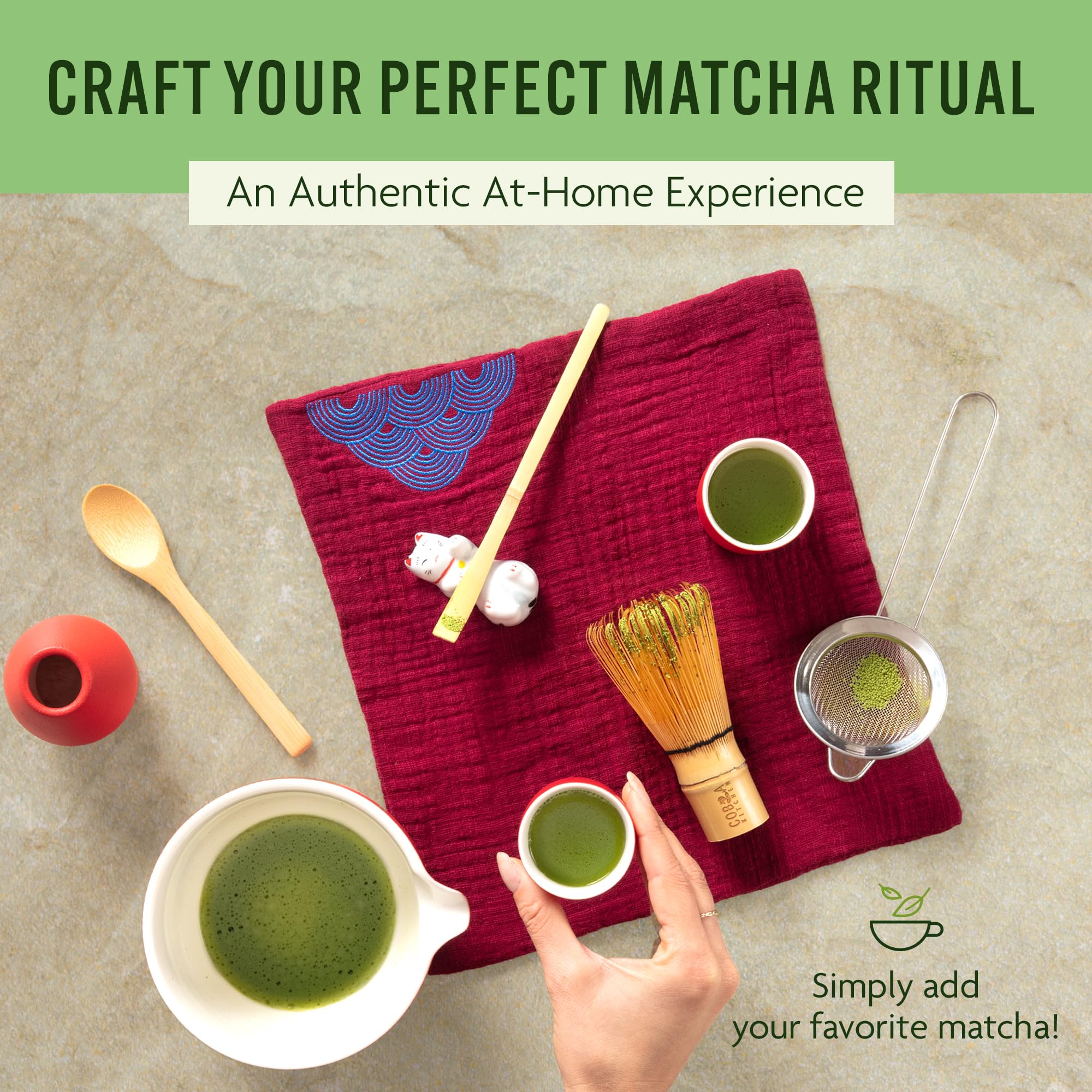 Juego de té matcha