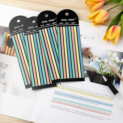 Miniatura 5 de 640 cintas de resaltador, pestañas de página larga, marcadores de página larga, pestañas adhesivas de índice para anotar libros, notas de índice,