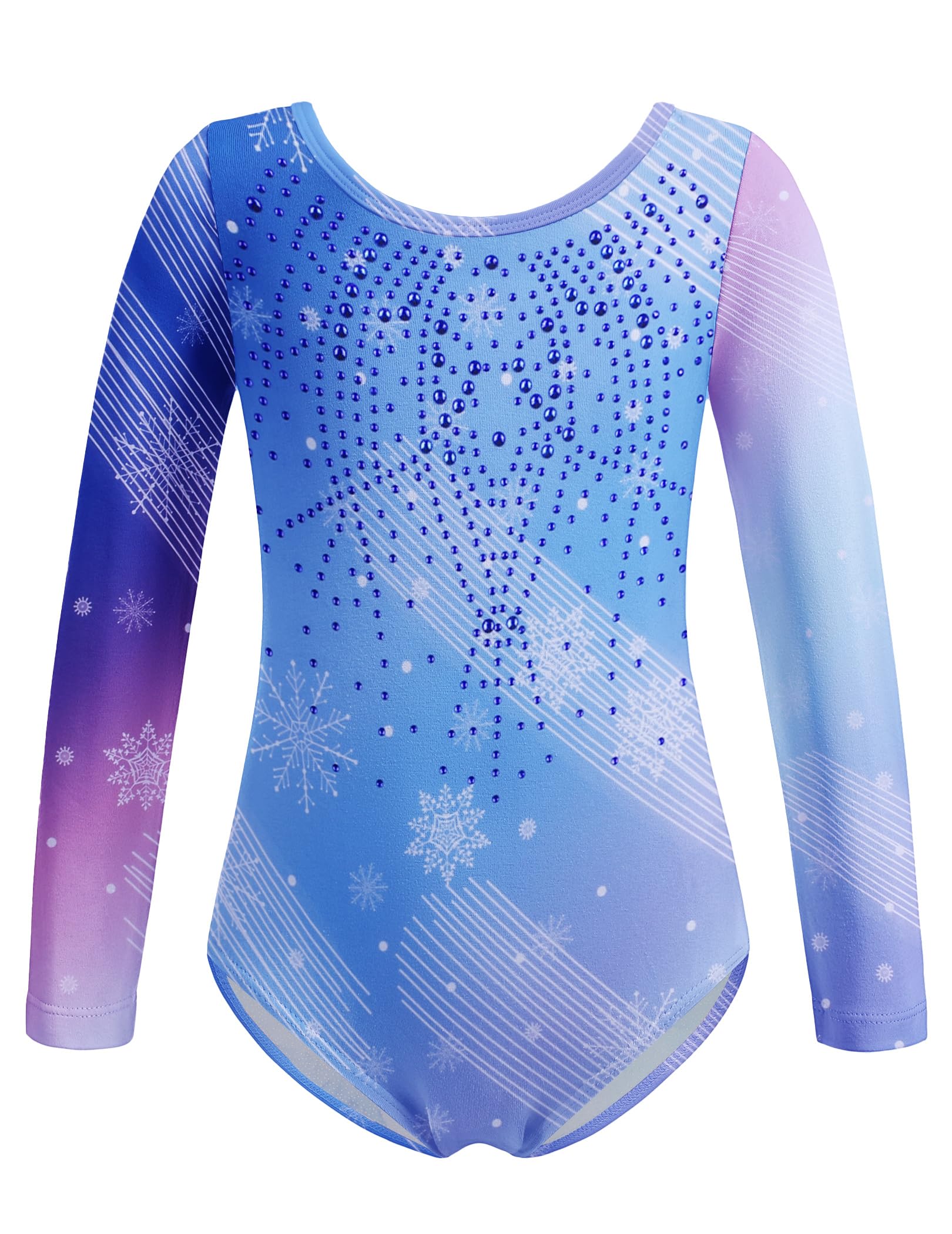 trudge Kinder Turnanzug Gymnastikanzug Mädchen Leotard Langarm Trikot Training Dancewear Gymnastikbody Tanzbekleidung Wettkampf 3-12 Jahre