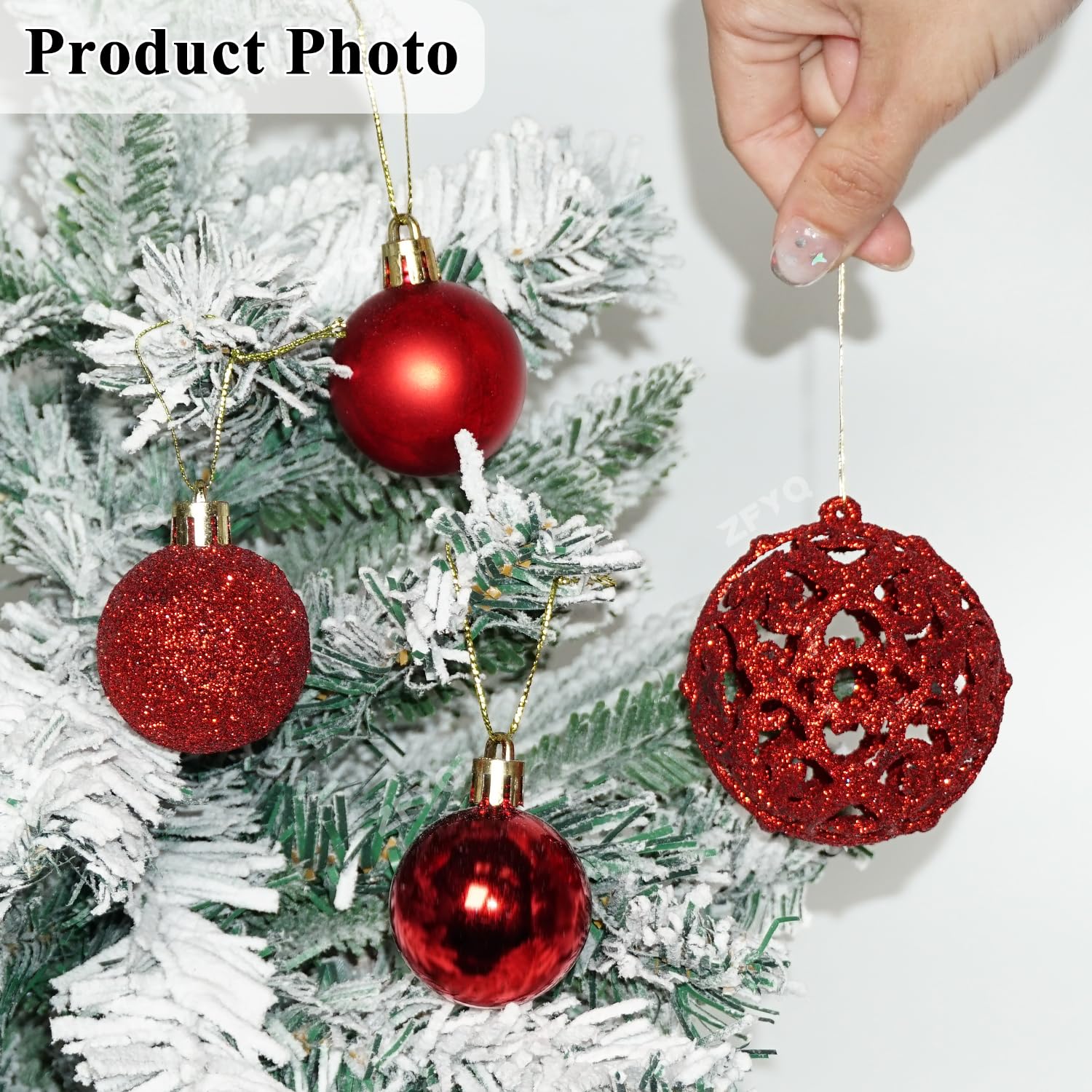 6 Pièces De Noël Suspendus Pendentifs Boules D'arbres Incassable En Plastique Arbre De Noël