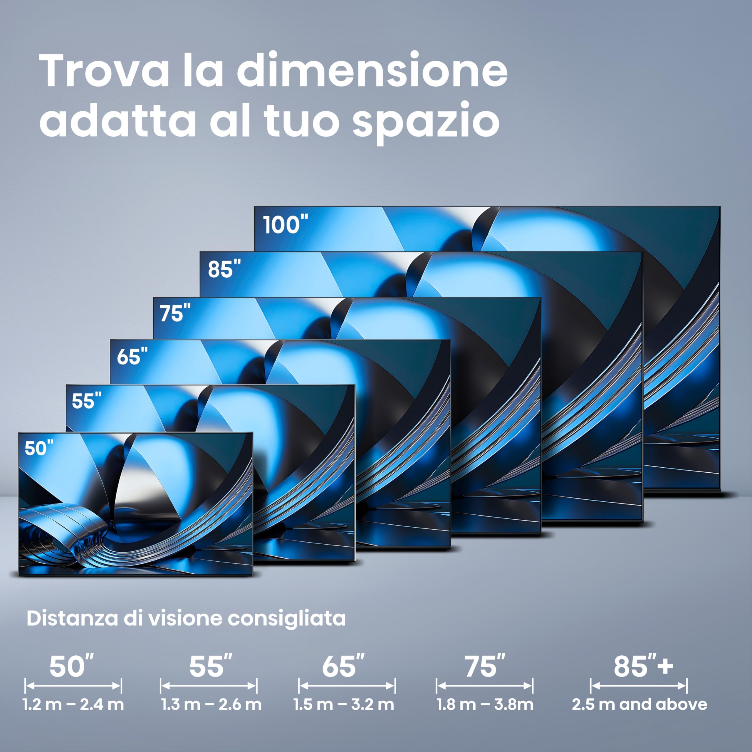 Hisense Smart TV MiniLED 55" 4K TV 55U7SE | Dolby Atmos 2.1 By Devialet, Dolby Vision IQ, HDR10+, VIDAA OS, Alexa, lativù 4K, Wifi, BT, Airplay2, 2026 Model