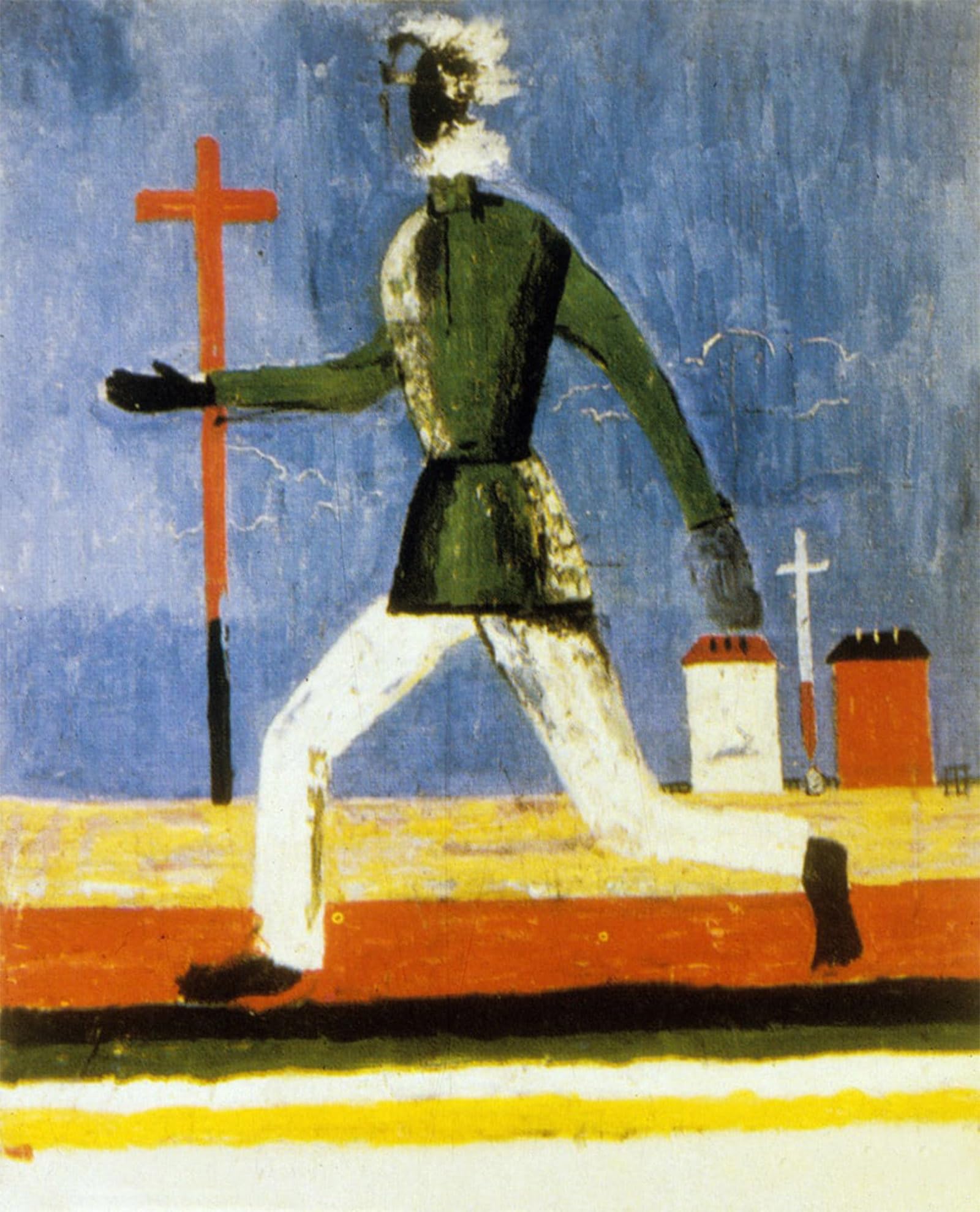 ARTXLXXBN Famous Painting Canvas Artwork Graffiti Print the Running Man by Kazimir Severinovich Malevich Portrait Canvas Image for Home Decor 60x90cm