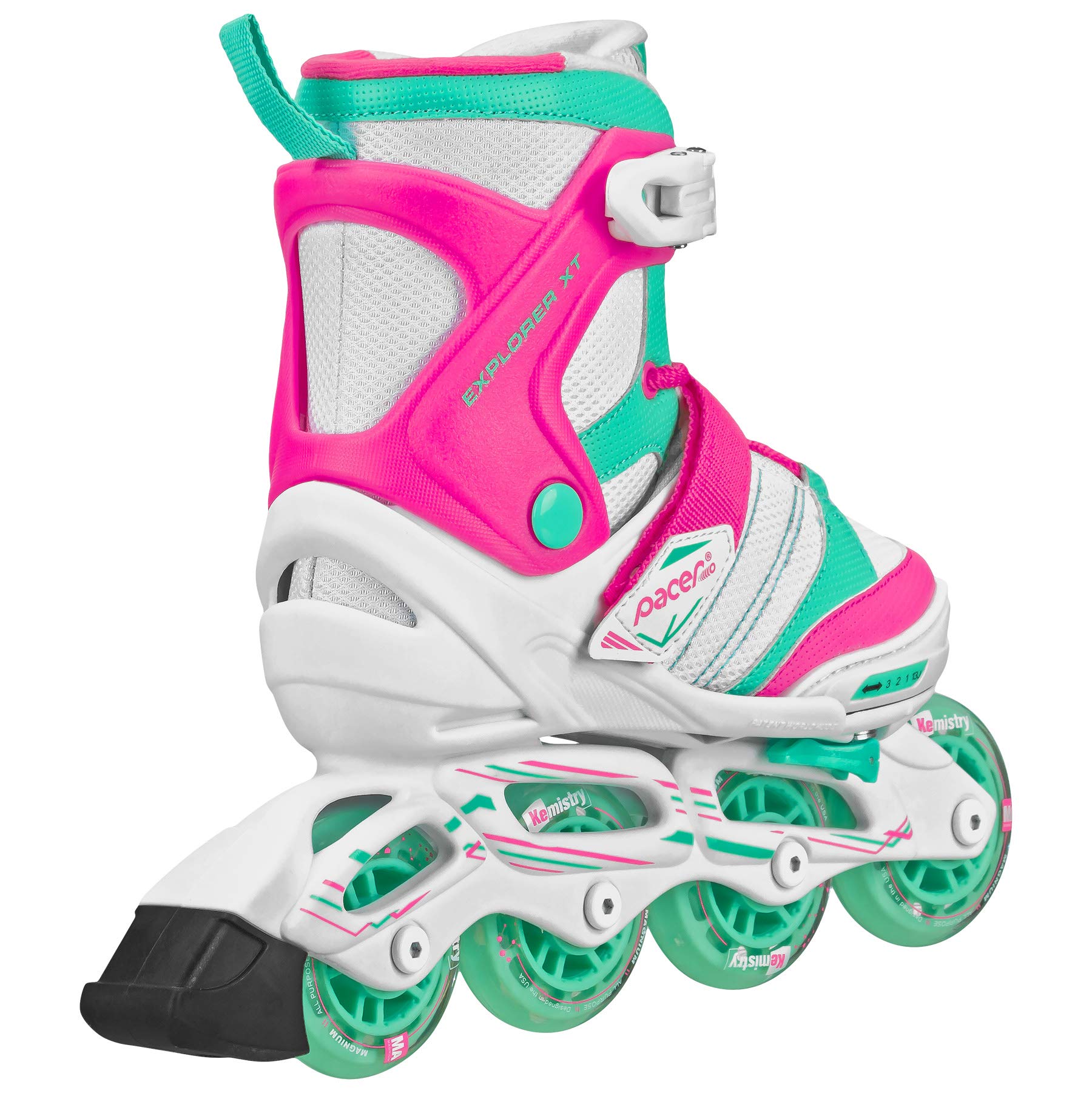 Pacer Explorer Children's Youth Inline Adjustable Skates (Girl med)