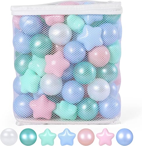 Miniatura 9 de GOGOSO 100 pelotas de juego no tóxicas para niños, suaves, a prueba de aplastamiento y sin BPA en colores divertidos para jugar en interiores y