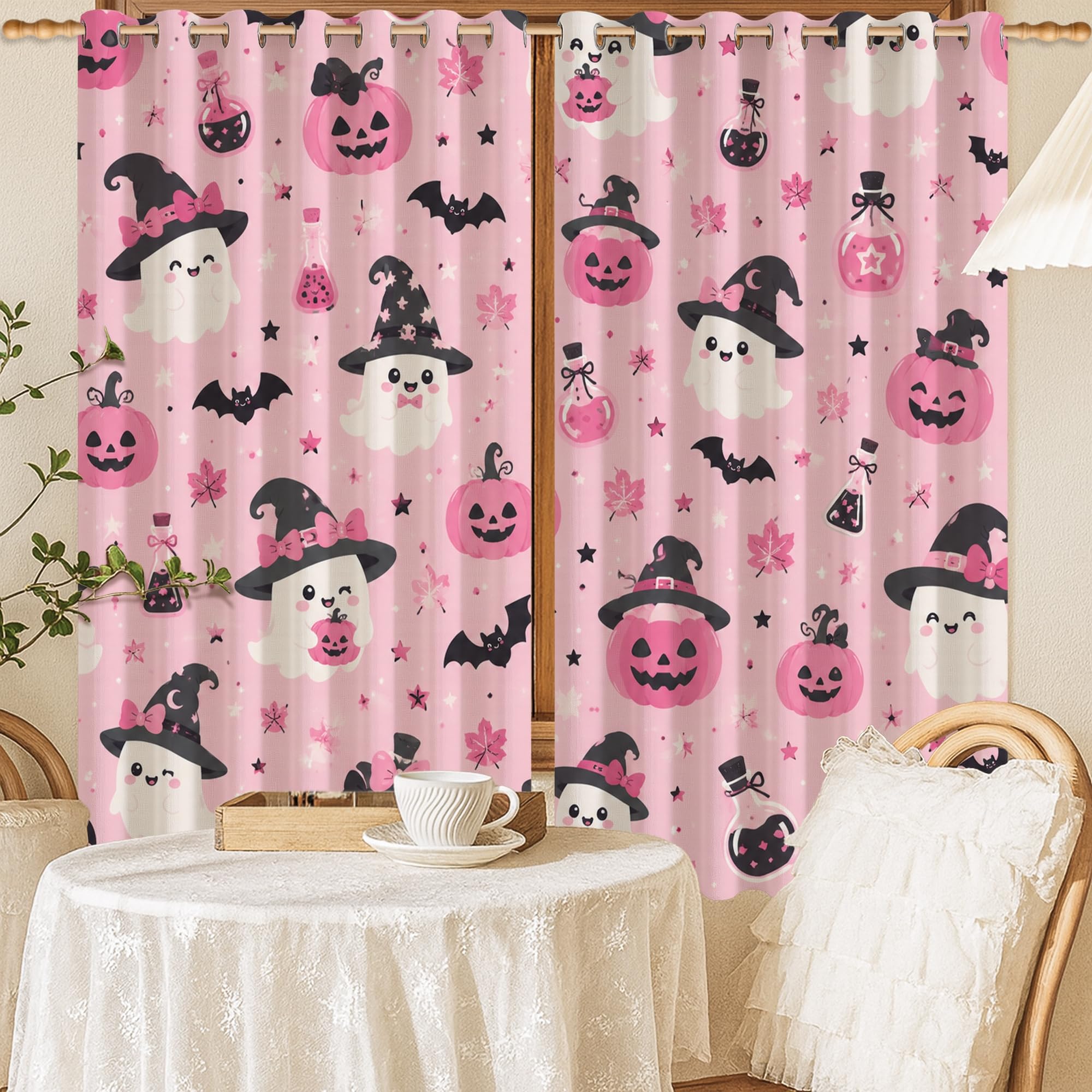 Rideaux occultants Halloween pêche pour stopper la lumière et décorer la chambre enfant