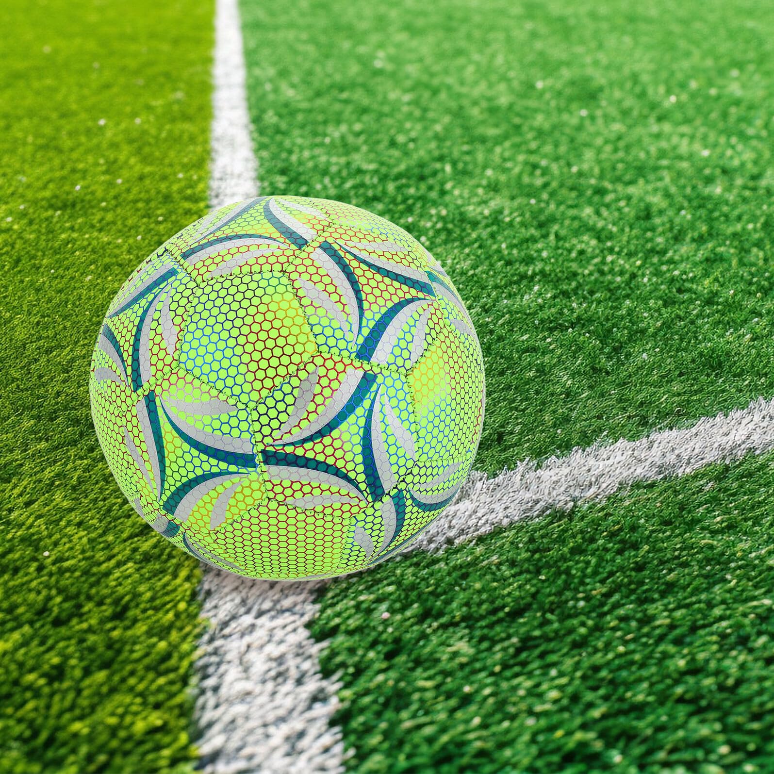 UPKOCH Pallone da Calcio Luminoso Funzione Fosforescente Adatto per Ragazzo Ragazza Ragazza e Adolescenti per Calcio Sport e Allenamento Notturno Leggero Resistente e Sicuro per Giocare a