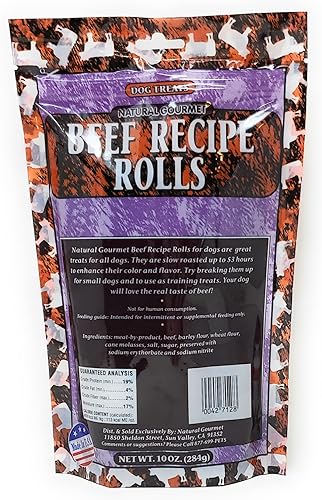 Miniatura 2 de Rollos de receta de carne natural gourmet para perros, hecho en Estados Unidos, peso neto de 10 onzas (10.02 oz), paquete de 1