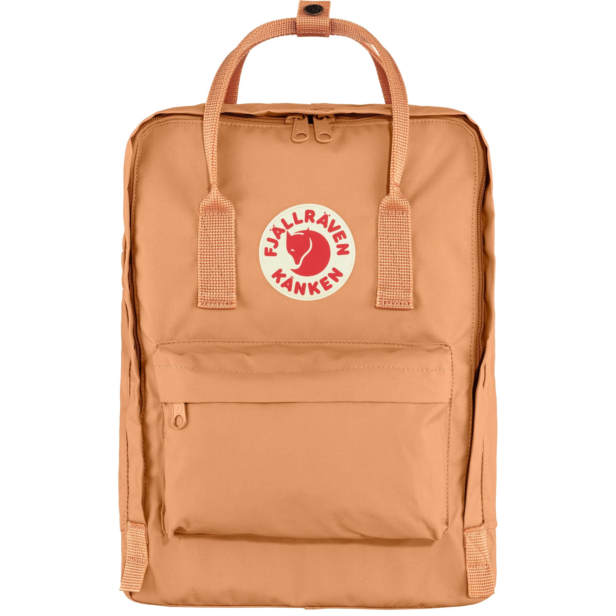 Fjällräven Unisex Orange Backpacks, One Size, Classic Peach Backpack With Zip Closure