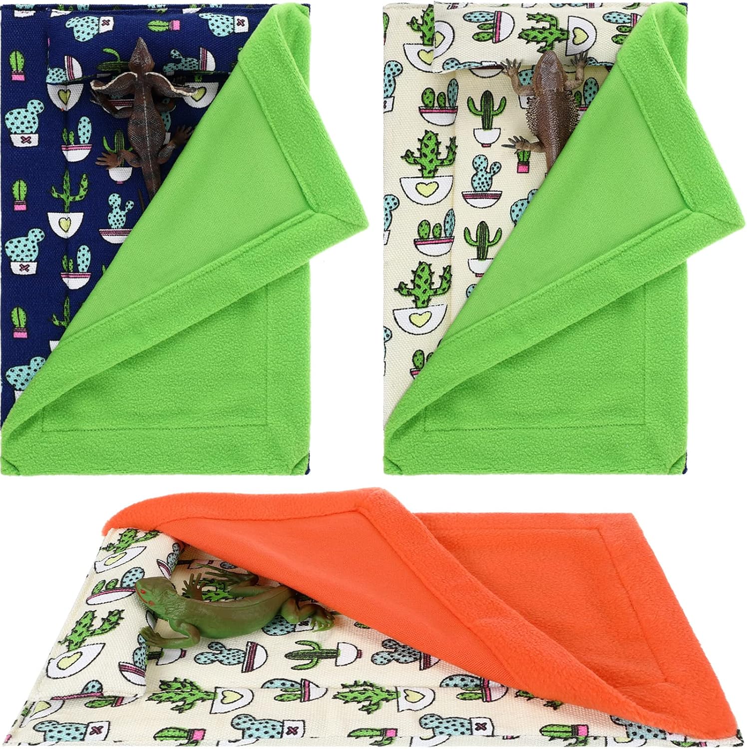 3 Pieces Bearded Dragon Bed with Pillow and Blanket