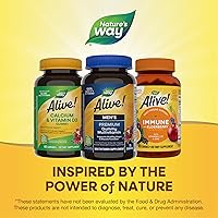 Vista 6 de Nature's Way Alive! Men's Premium Gummy Multivitamin, Supports Healthy Heart, Muscle Function*, Full B-Vitamin Complex, Orange, Grape, Cherry