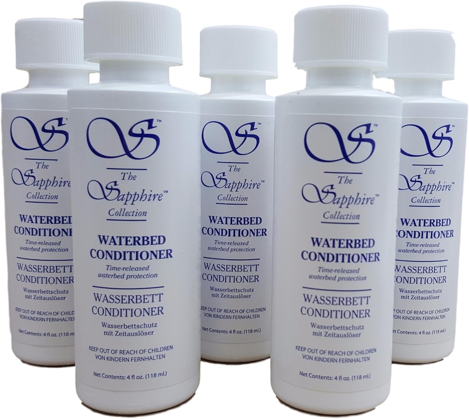 5 Bottles of 4 oz Blue Magic Waterbed Conditioner Home