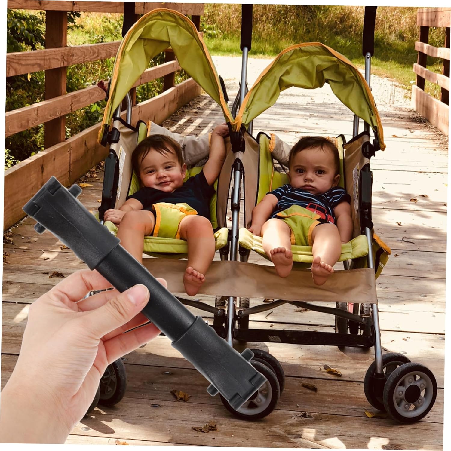 Twin Stroller Connector Adjustable Heavy Duty Linking Device for and Strollers Easy Installation Versatile Compatibility for Twin