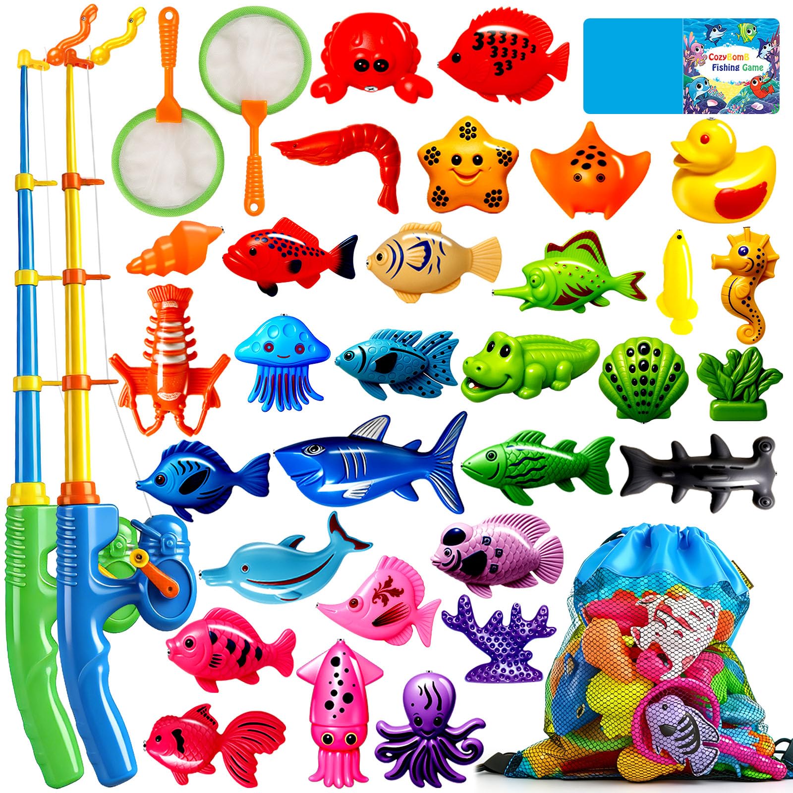 Amazon.com: CozyBomB™ Magnetic Fishing Toys Game Set for Kids