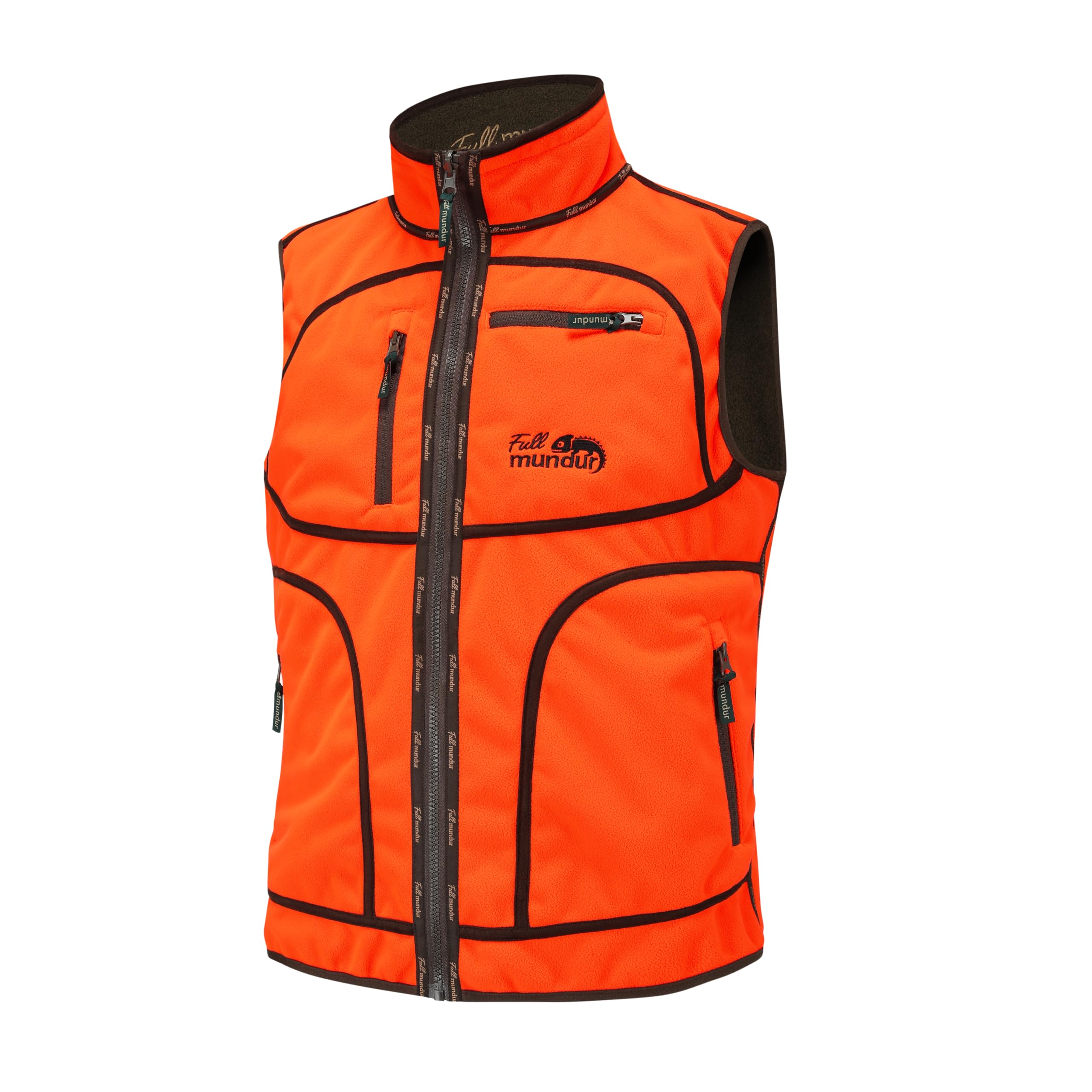 Blaze Gilet da caccia reversibile antivento e impermeabile da uomo con motivo mimetico arancione