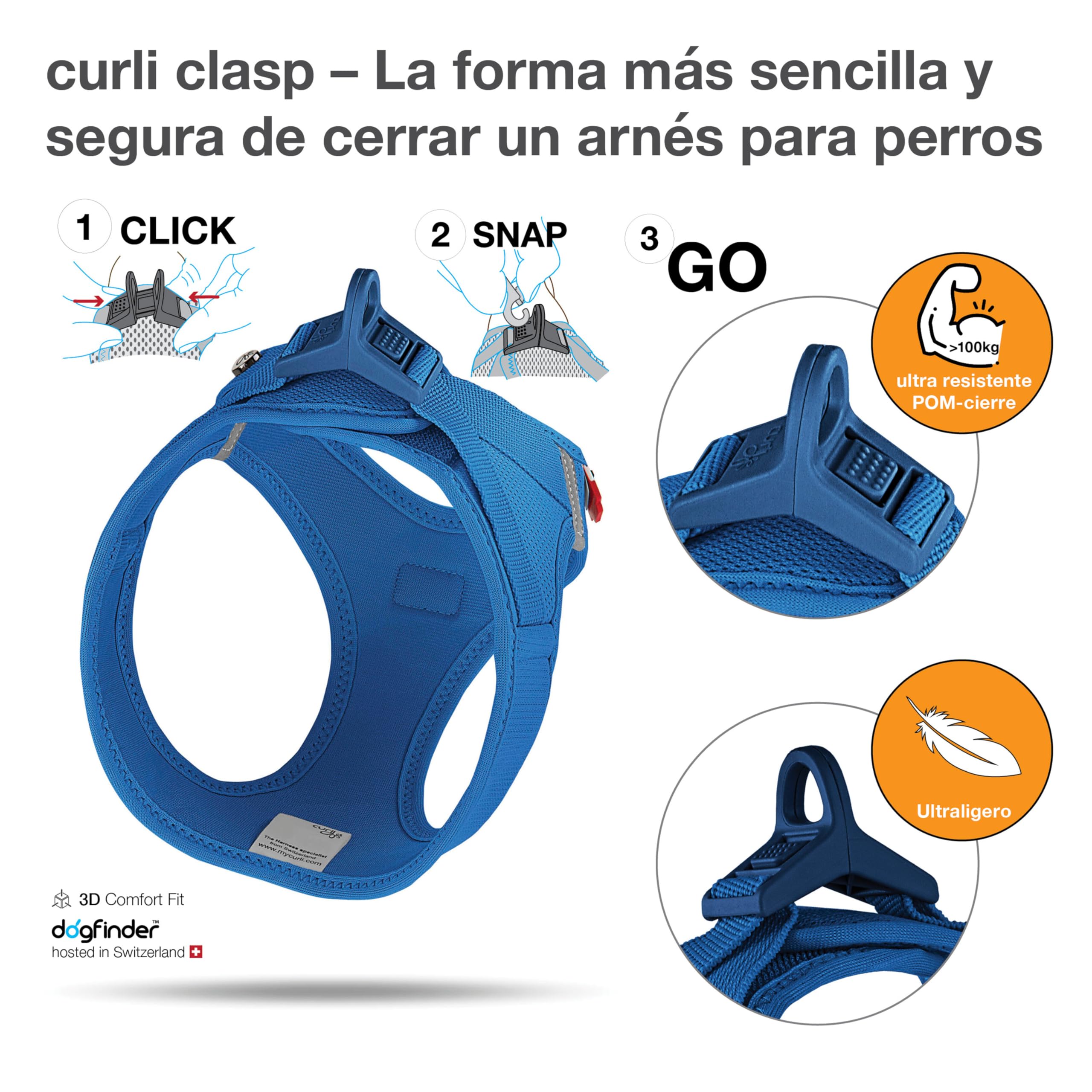Vest Harness curli Clasp Air-Mesh Blue S — view 3