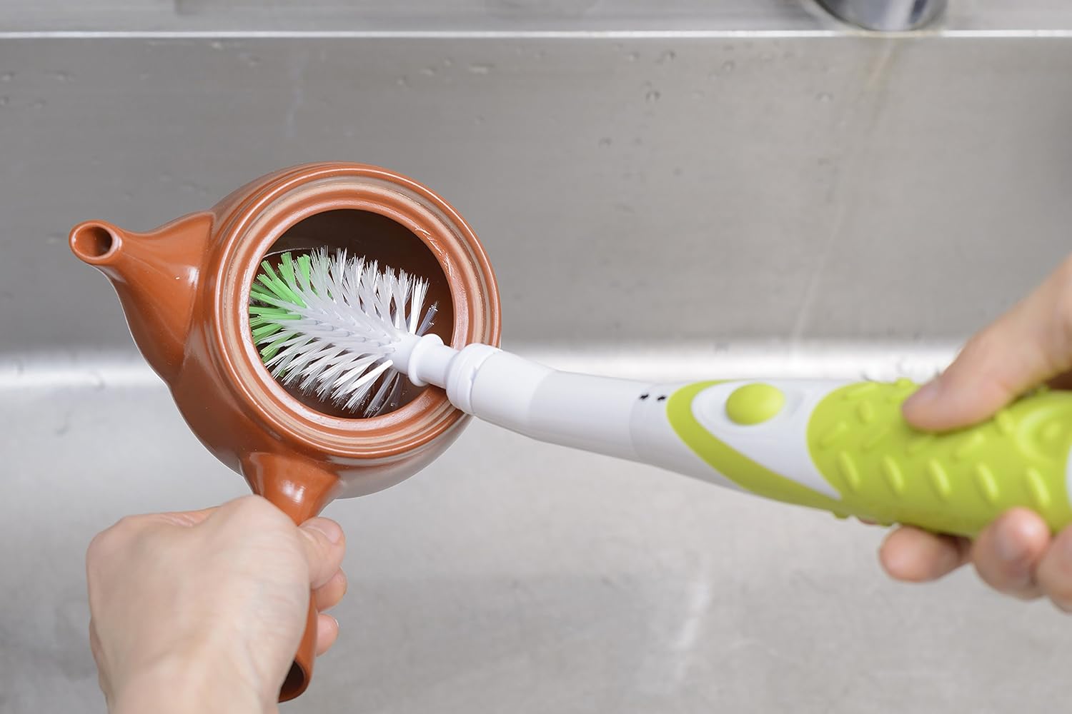 Sonic Scrubber SKB-JP Electric Kitchen Brush (Trial Battery Included) Drain Compatible Set