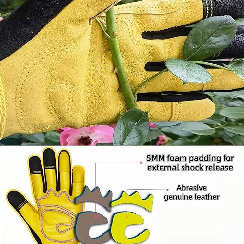 Miniatura 2 de Guantes largos de jardín de jardinería, a prueba de espinas y resistentes a pinchazos, guantes de cactus rosa para jardinero, regalos