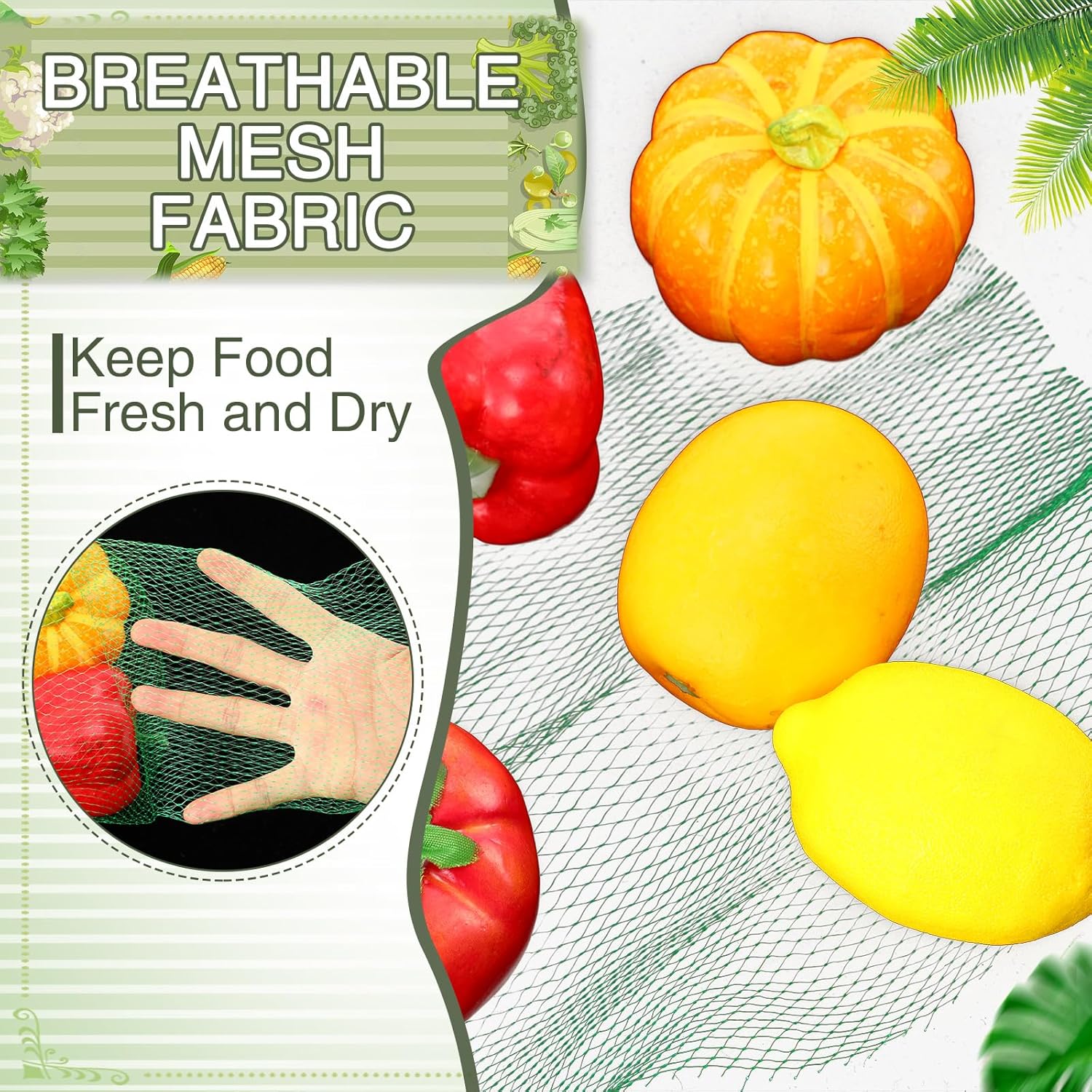 300 Pcs Mesh Bag Seafood Boil Bags Mesh Produce Bags Reusable Washable Net Bag Mesh Vegetable Bags Reusable Grocery Bags Fruit Onion Potato Bags Ground Meat Bags Crawfish Bag(23.6 Inch)