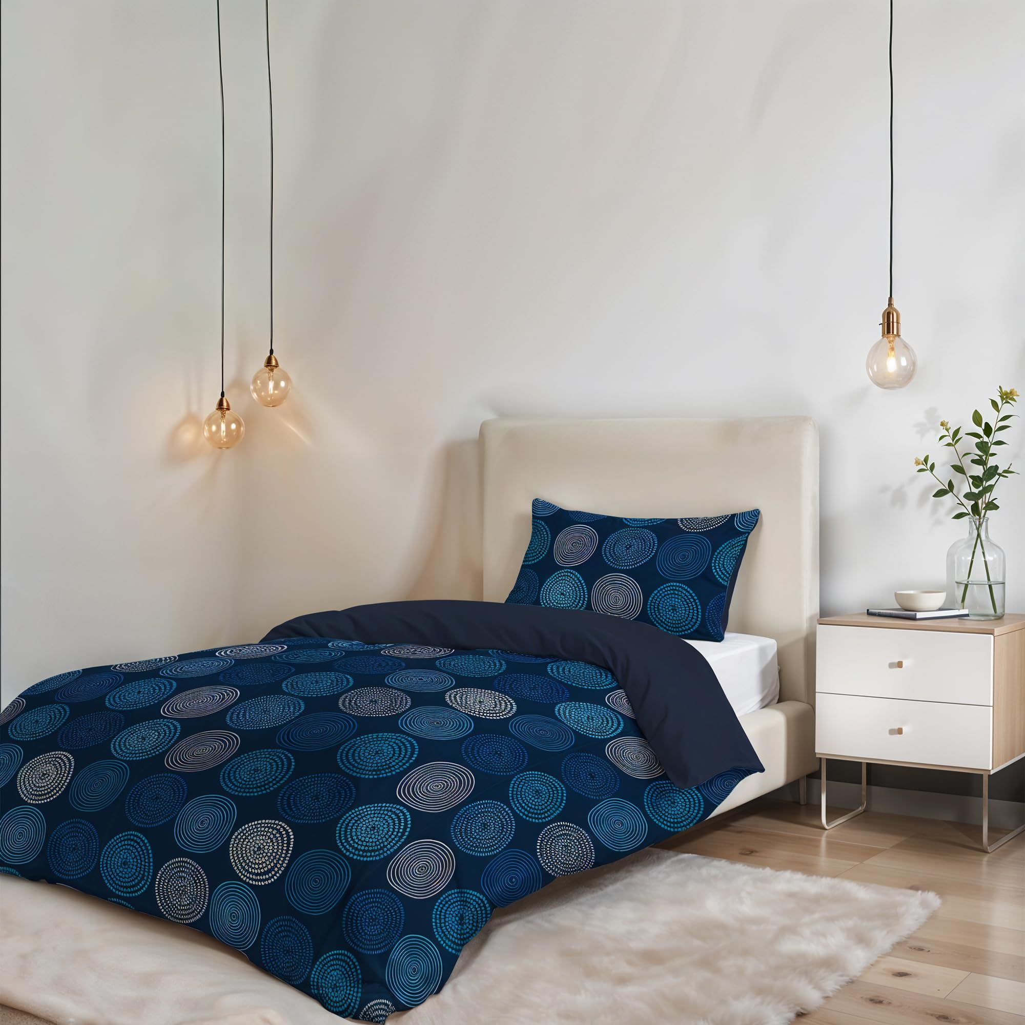 Italian Bed Linen Sogni e Capricci Fantasy Duvet Cover (Made in Italy), ipnotic, single