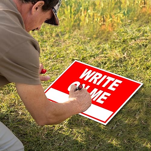 Miniatura 7 de Babyproofing Services Write On Me - Señal de carretera roja de 18 x 24 pulgadas para patio con soporte