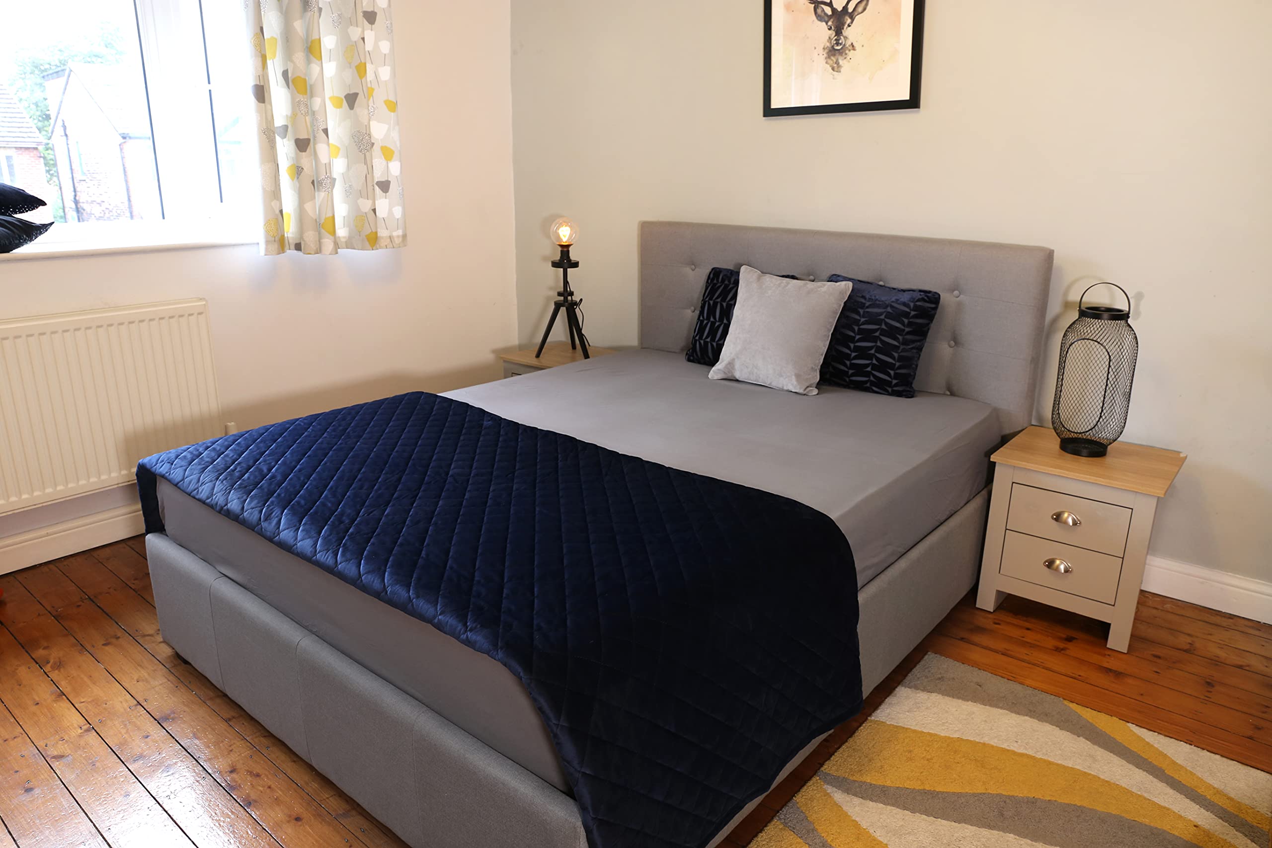 Soroor Bedding & Linen, Microfiber Double Fitted Sheet, Grey Deep Pocket 12 inch Bed Sheets, Super Soft Fabric & Elastic Hem Fitted Sheets | 135 x 190 x 30 cm Double Bed Sheet