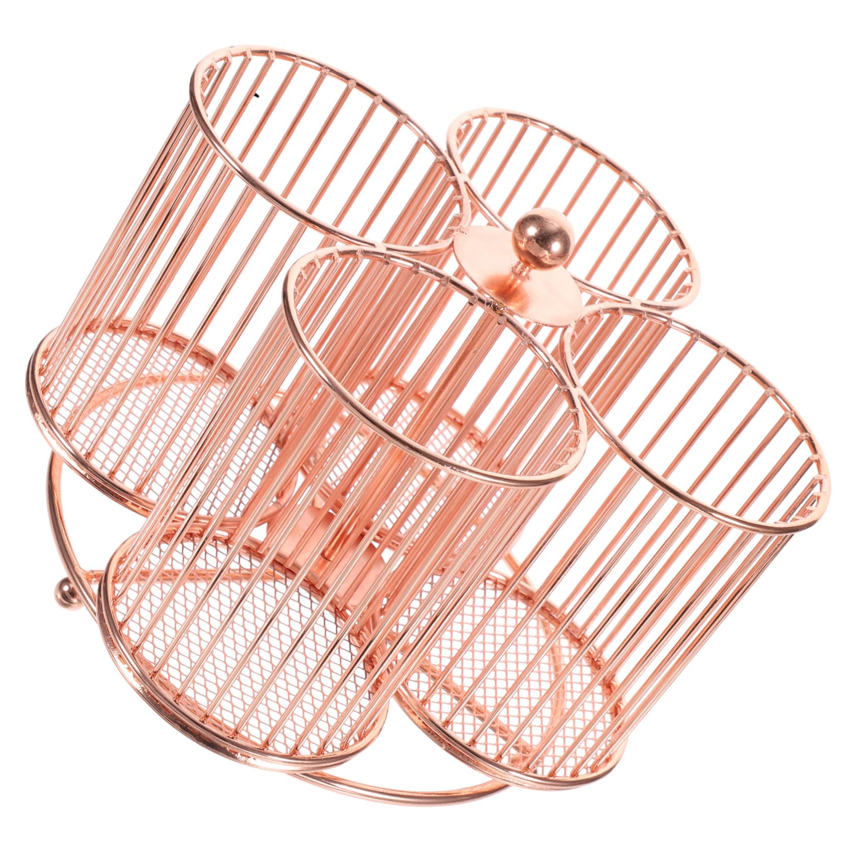 POPETPOP Organizer Rotante Per Trucco Portapenne Da Scrivania in Metallo Resistente Capacità Ampia Multifunzionale Per Ufficio e Cosmetici