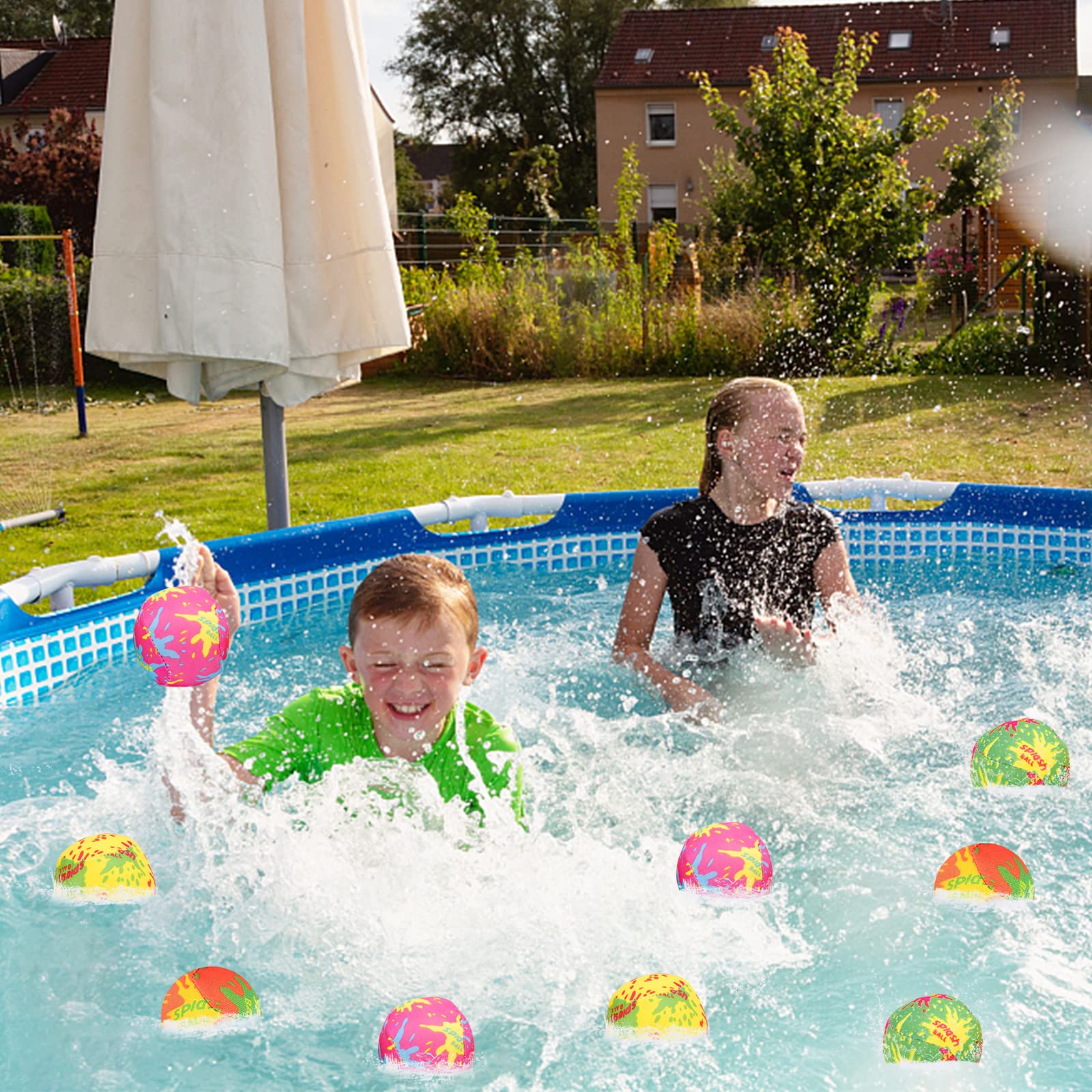 Lot De 24 Balles D'eau Réutilisables – Bombes Splash En Coton, Jeux D'été Piscine Plage Pour Enfants, Ados Et Adultes
