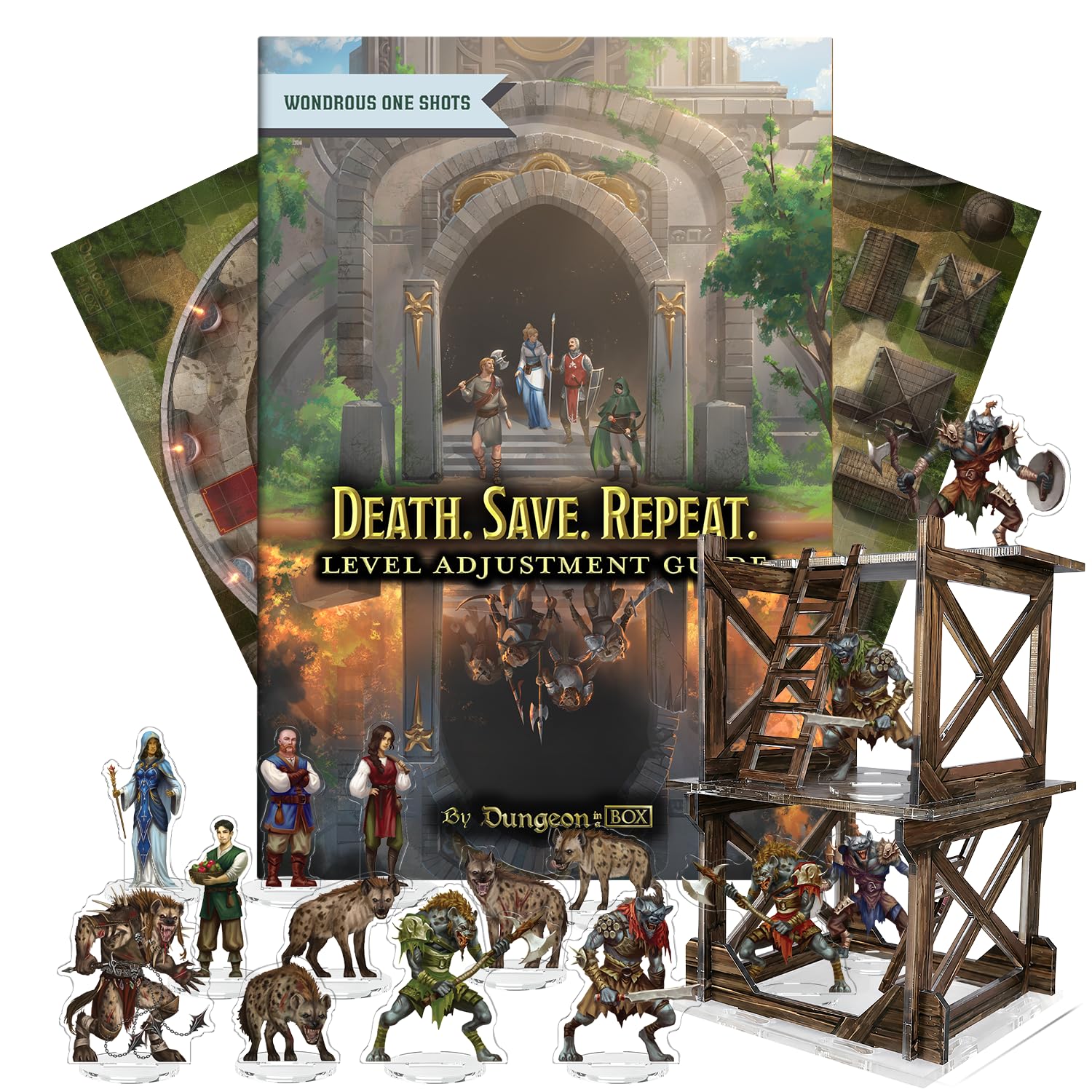 Amazon.com: Dungeon In A Box - Death. Save. Repeat. 5e One-Shot