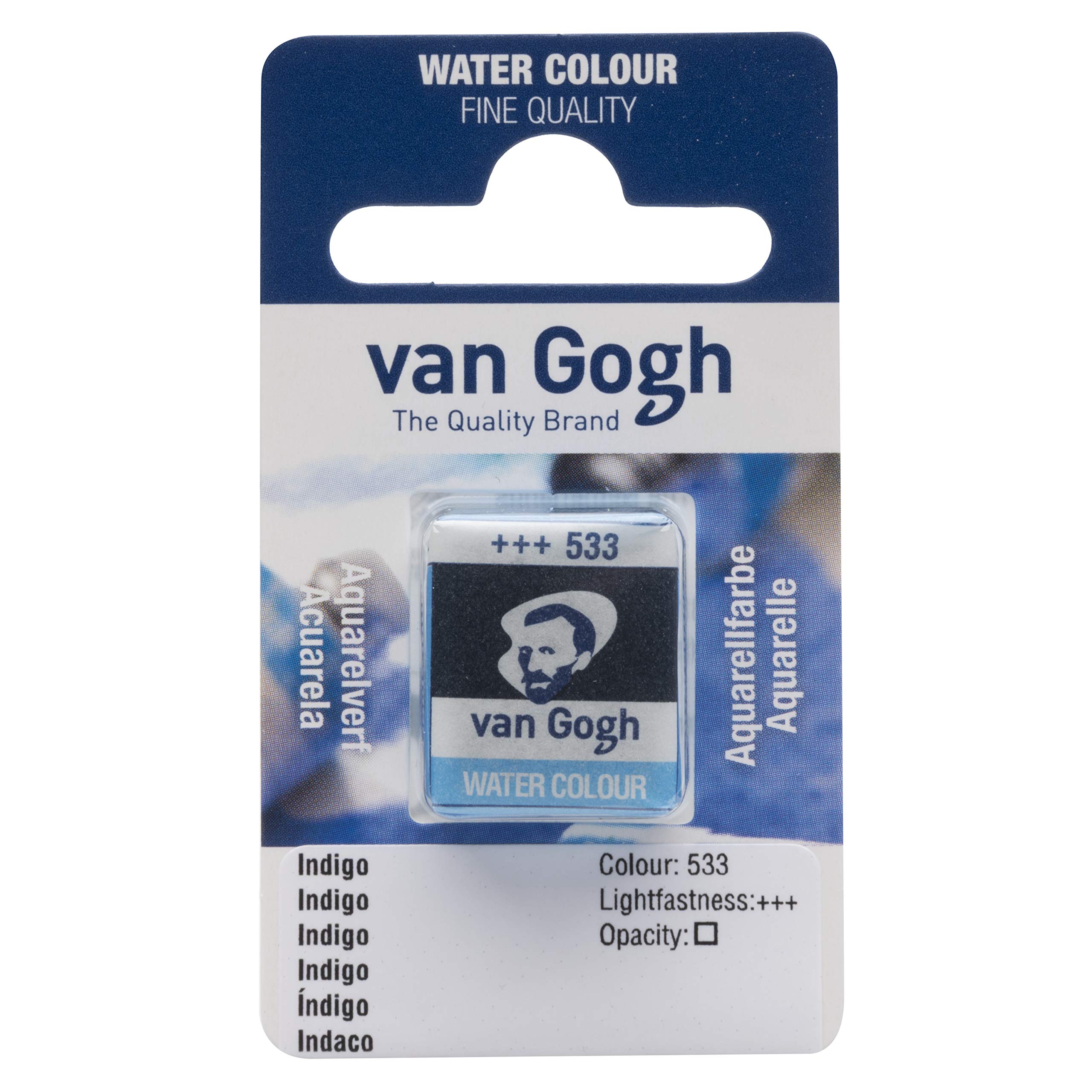 Van Gogh Watercolour Paint, Half Pan, Indigo 533